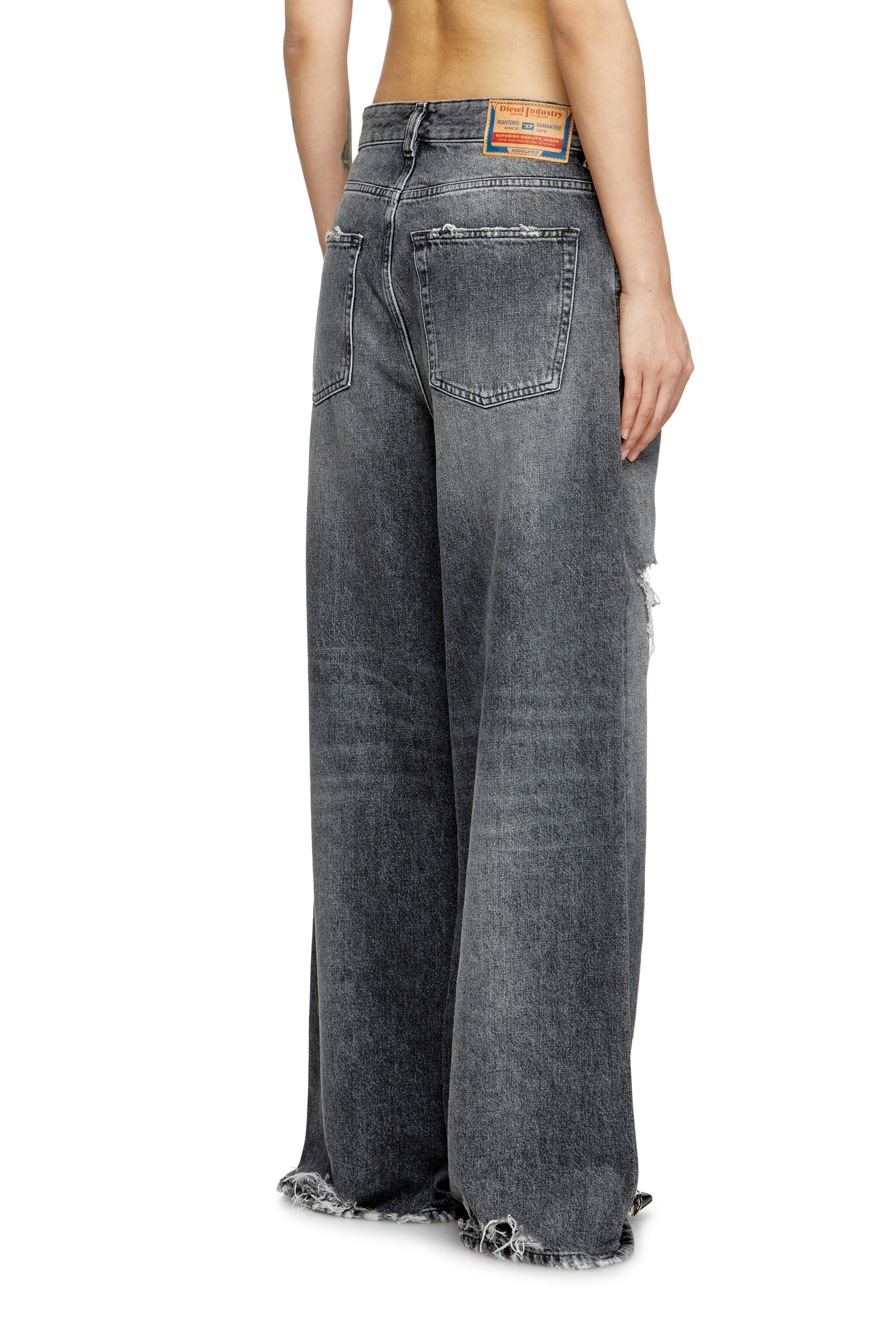 Diesel - Female's Relaxed Jeans 1996 D-Sire 007X4, Black/Dark Grey - 4