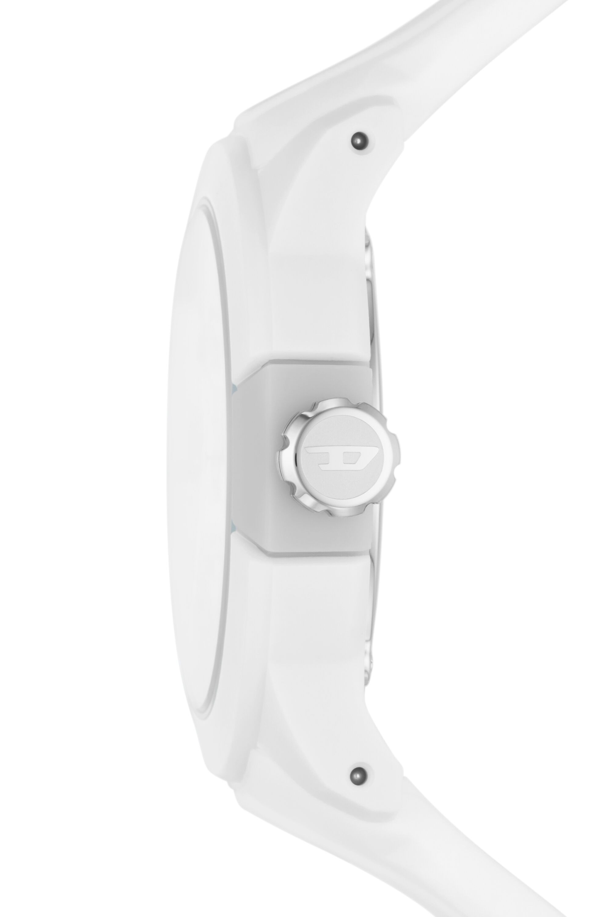 Diesel - DZ1981, Montre Double up en silicone blanche à trois aiguilles Mixte in Blanc - 3
