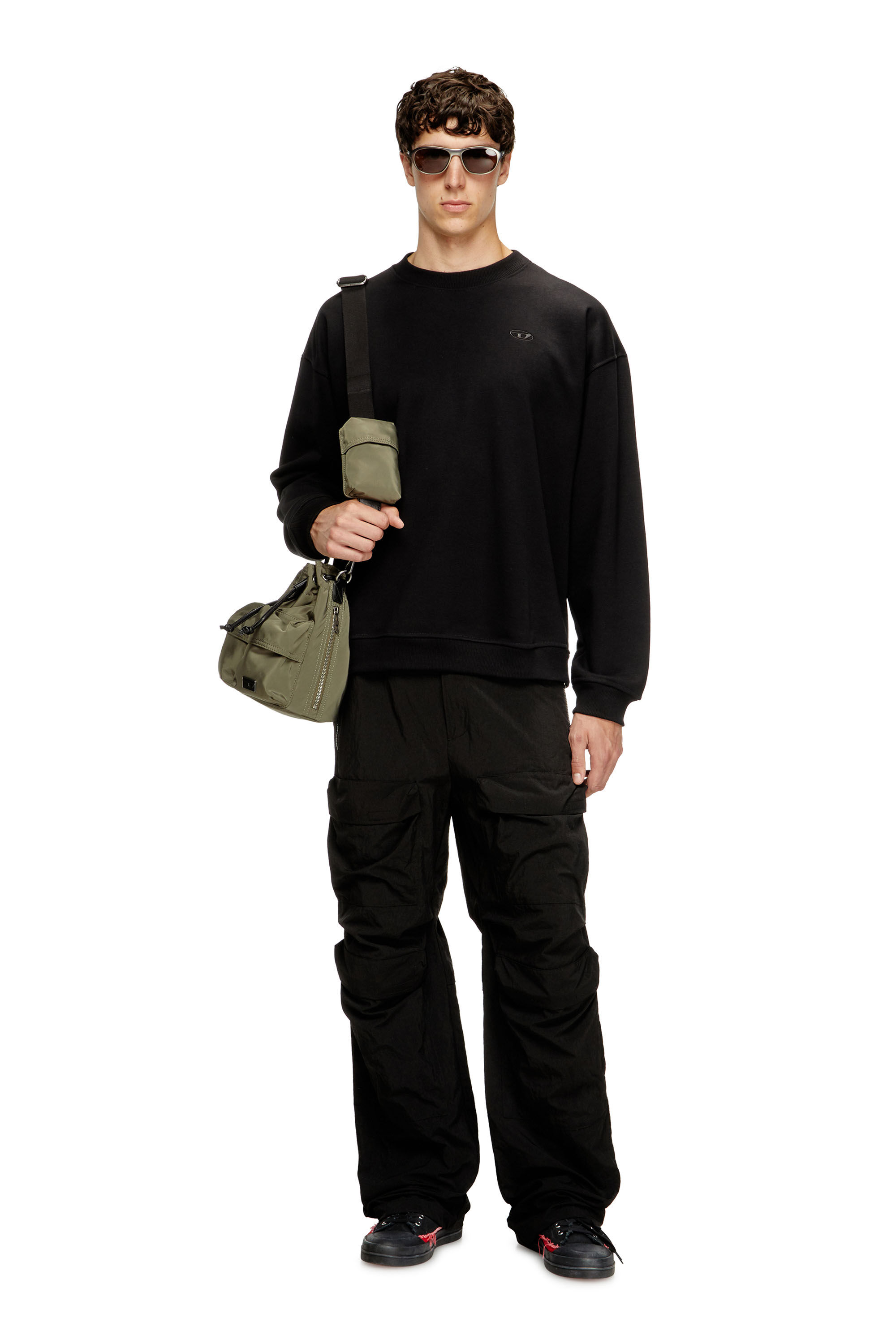 Diesel - S-BOXT-T2, Male's Sweatshirt with Oval D logo in Black - 1