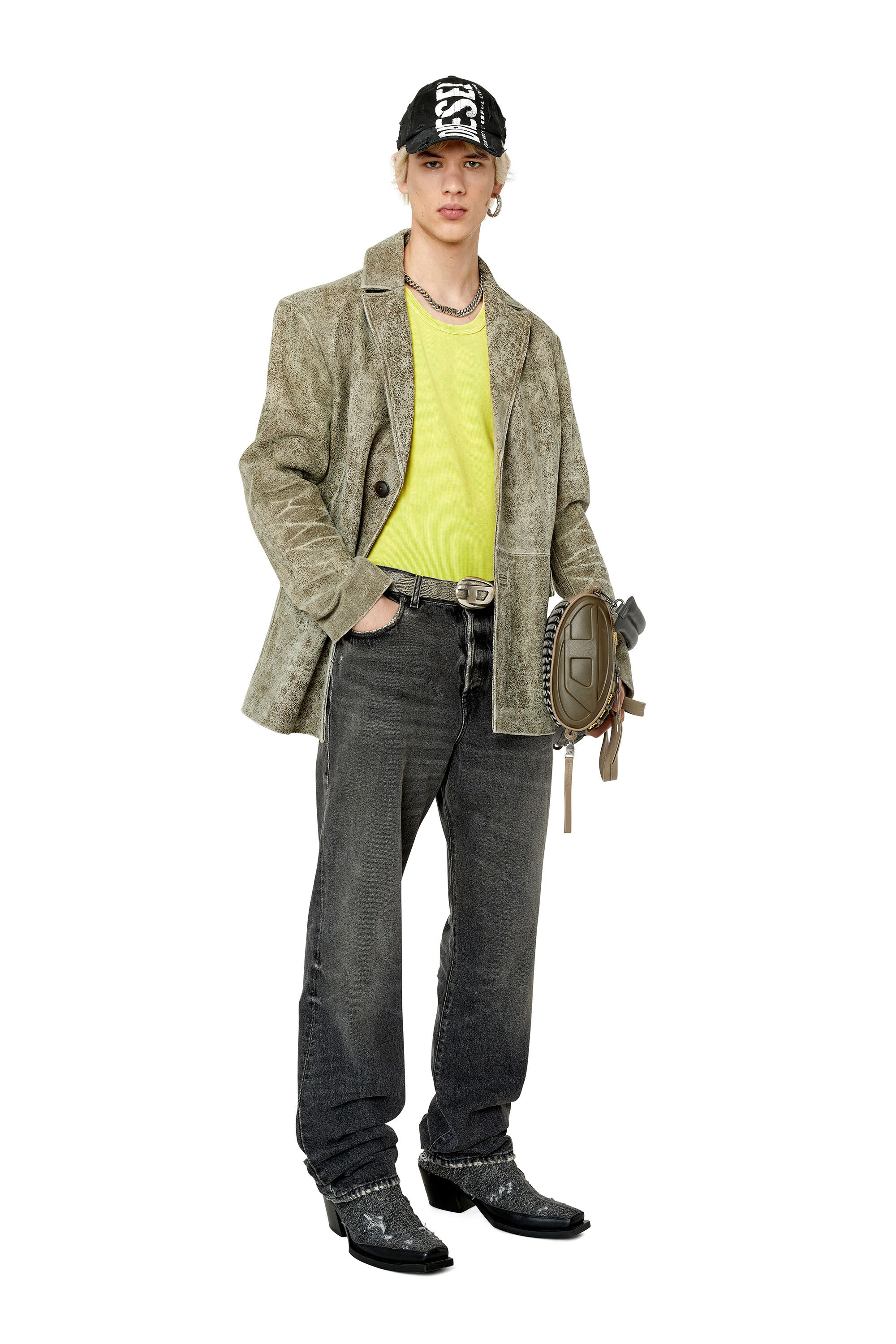 Diesel - 1955 D-Rekiv 007K8 Straight Jeans, Noir/Gris foncé - Image 1