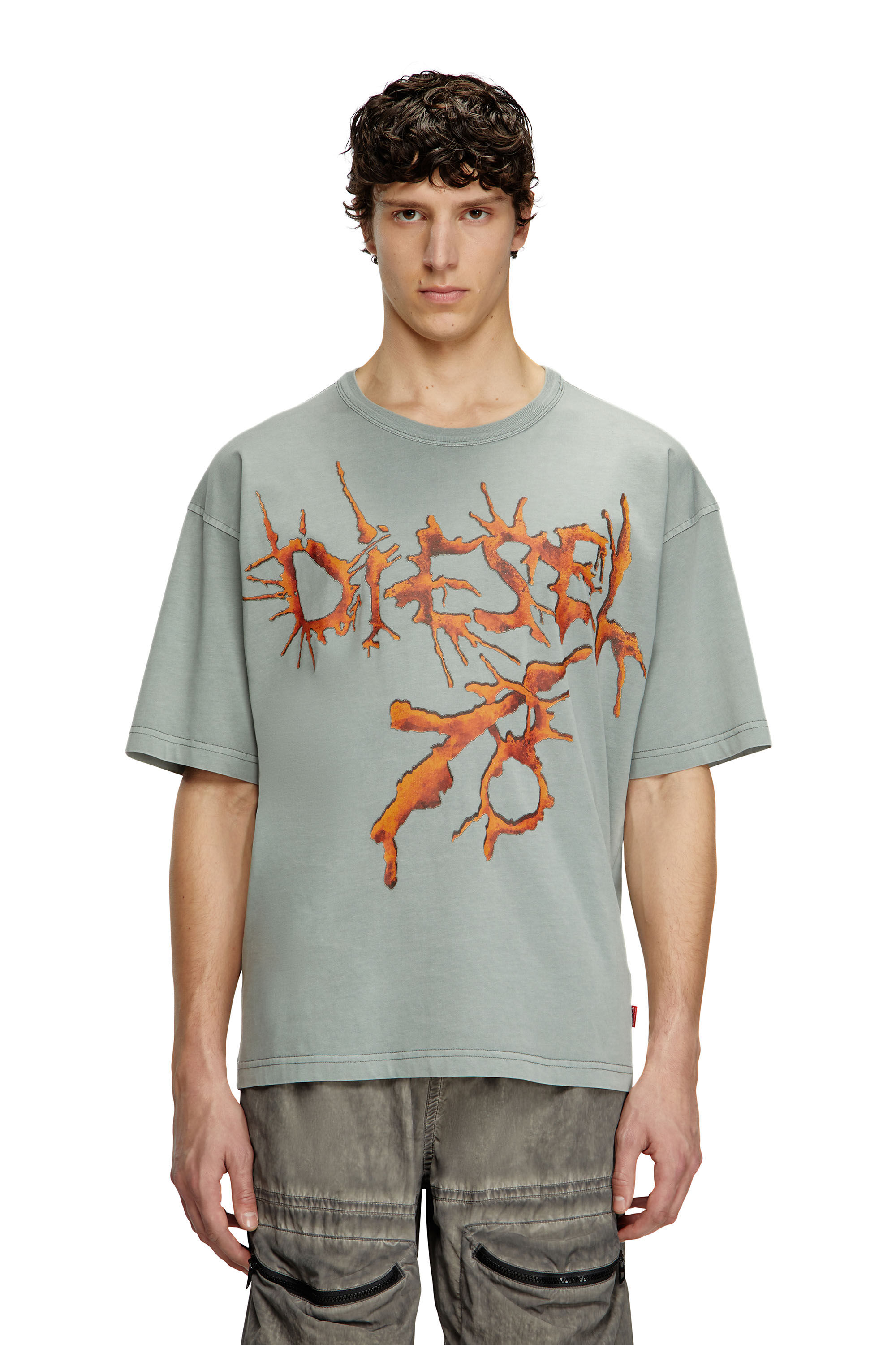 Diesel - T-BOXT-R28, T-shirt avec graphismes de tatouage Homme in Gris - 3
