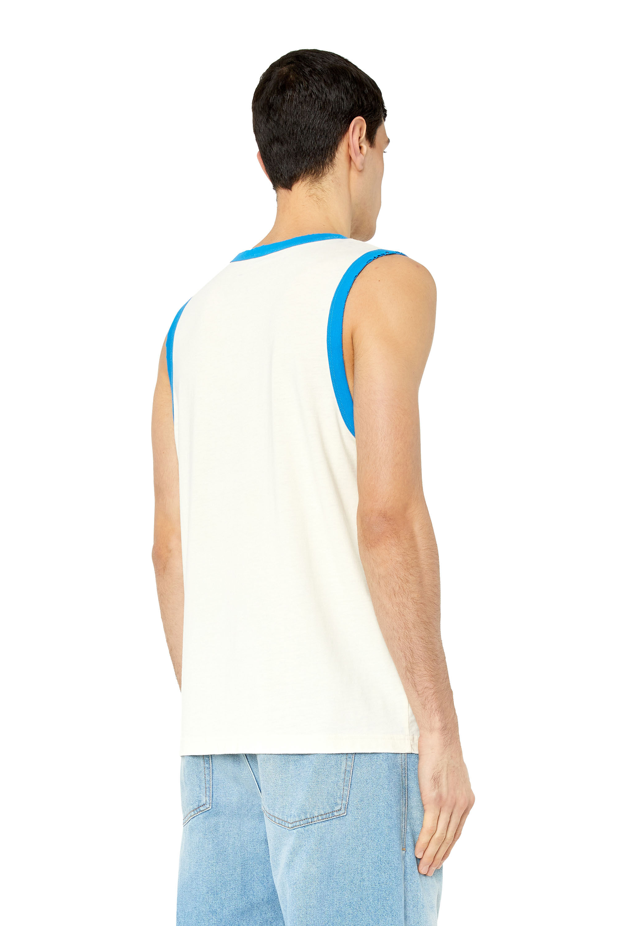 Diesel - T-HOPPY, Débardeur avec imprimé pochoir réalisé à la main Homme in Blanc - 5