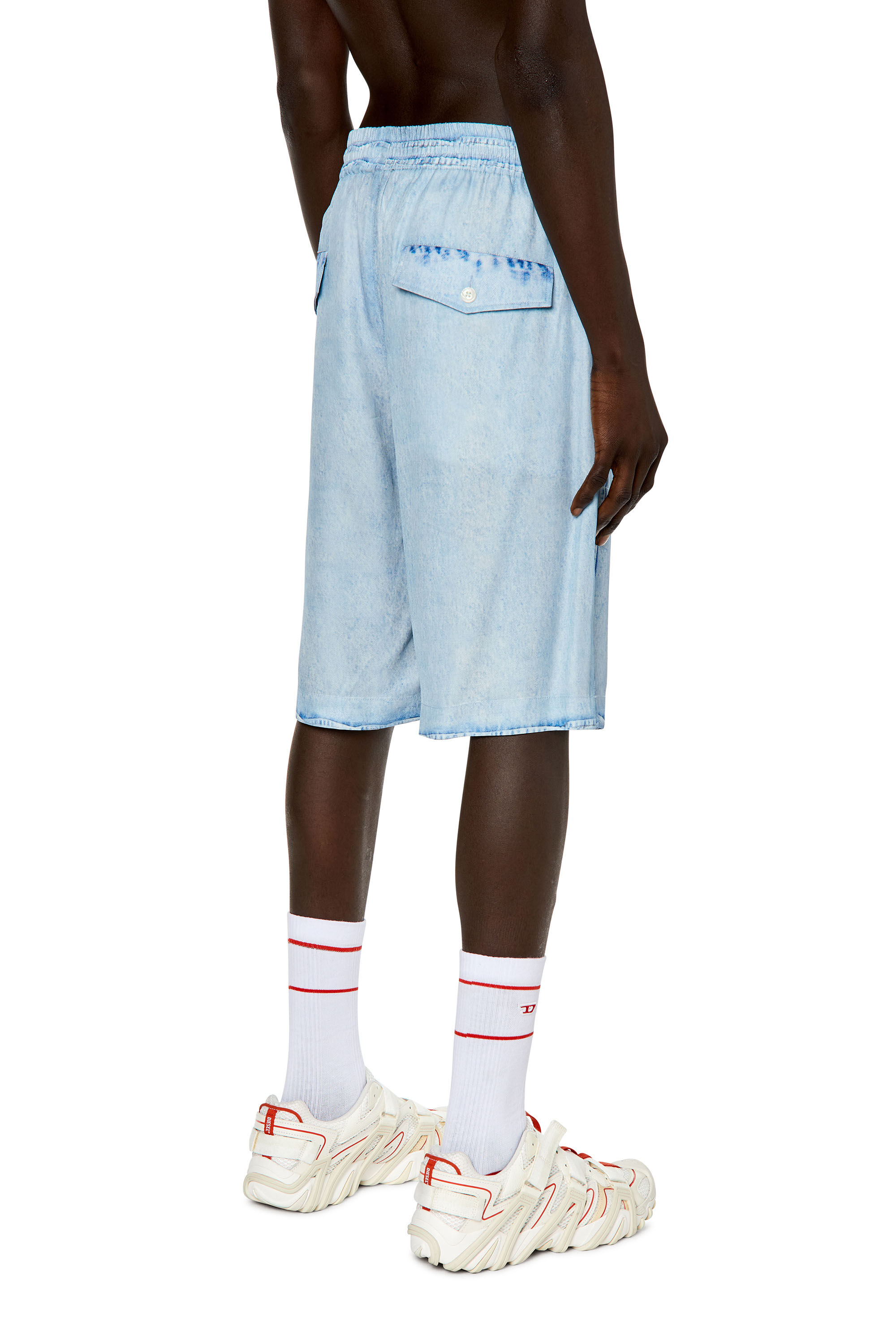 Diesel - P-FERG-DNM, Short avec imprimé trompe-l'œil Homme in Bleu - 5