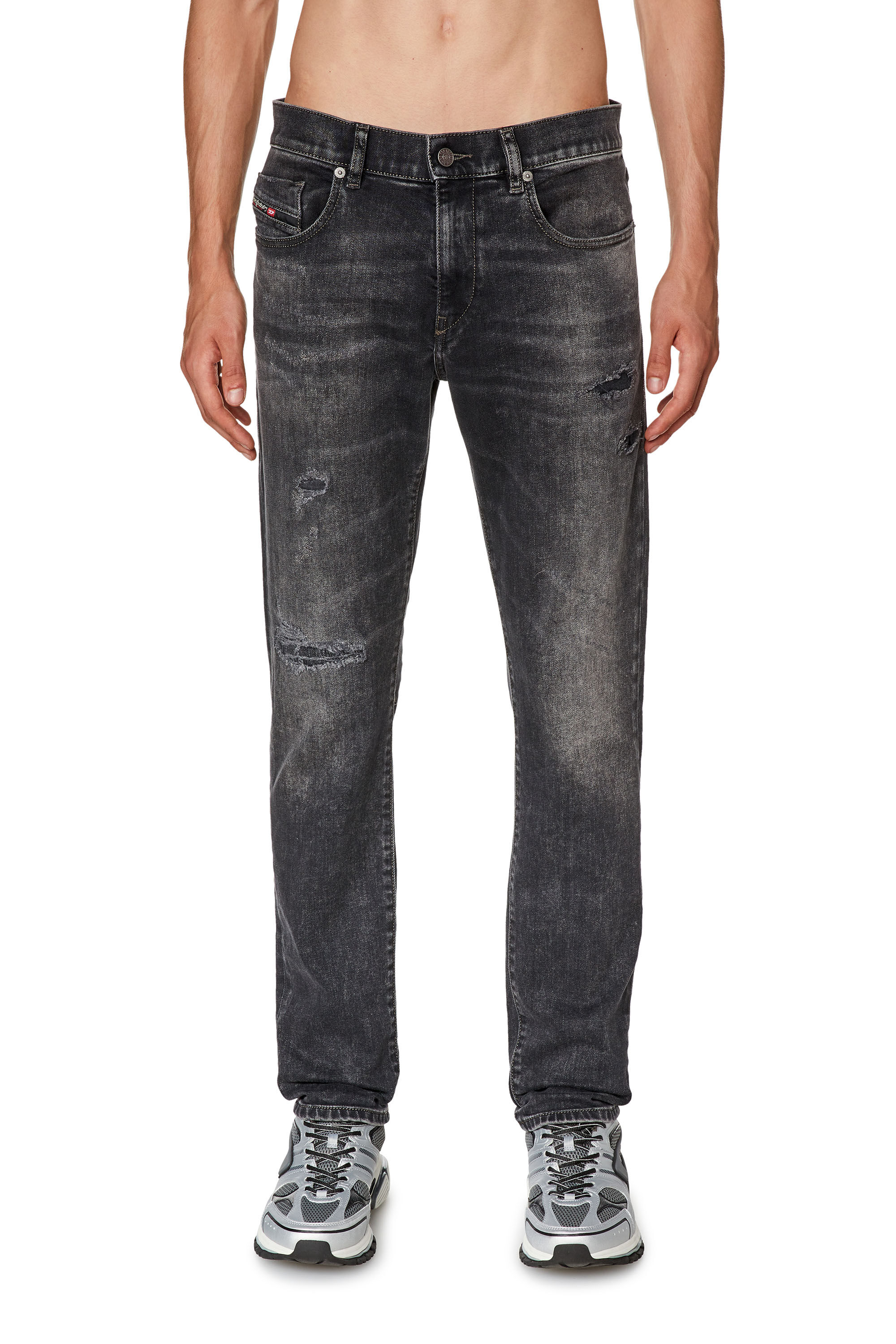 Diesel - Slim Jeans 2019 D-Strukt E69RC, Black/Dark Grey - Image 3