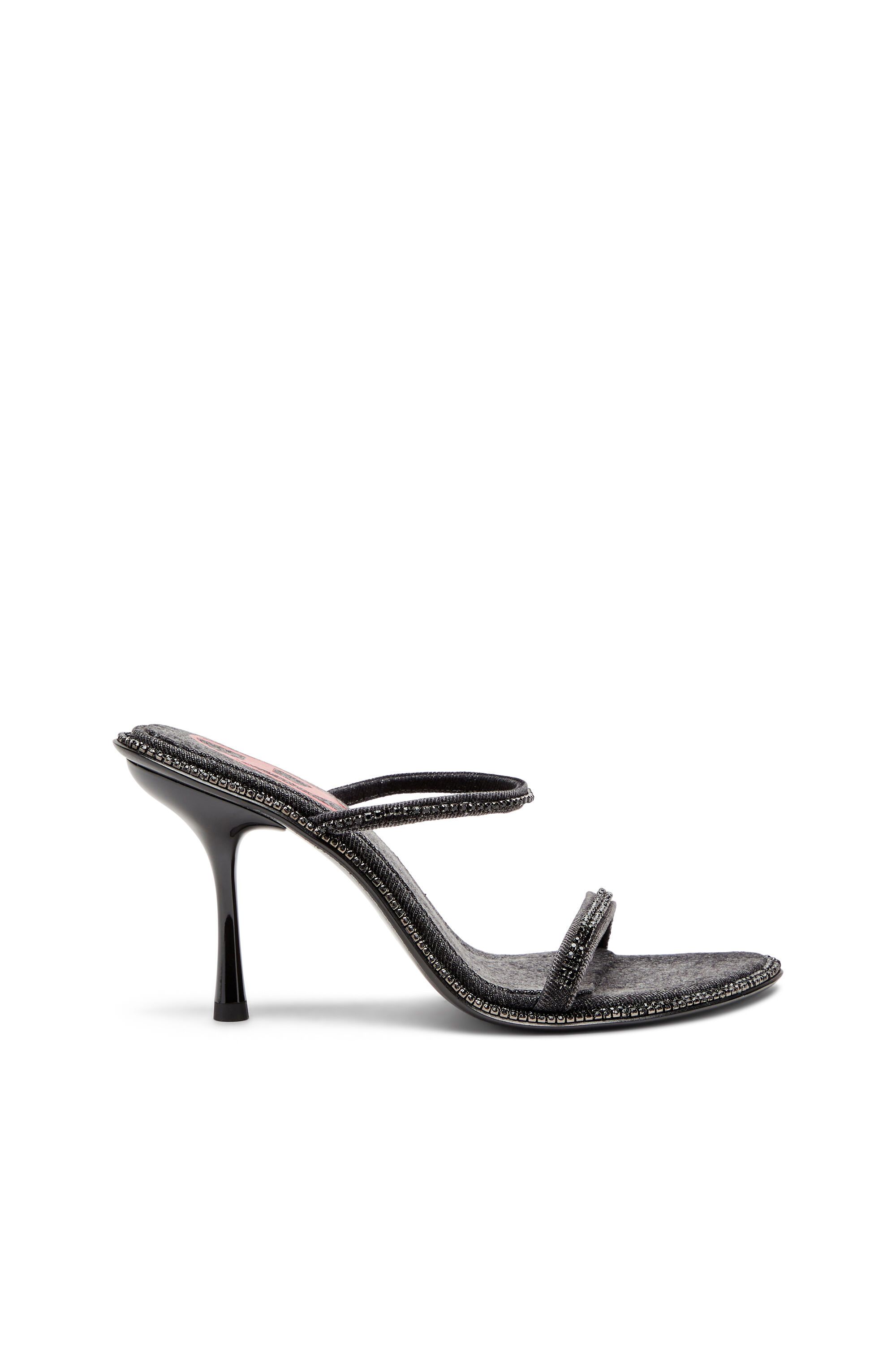 Diesel - D-HAVANNA SDL, D-Havanna-Mules à talons en denim avec cristaux Femme in Noir - 1
