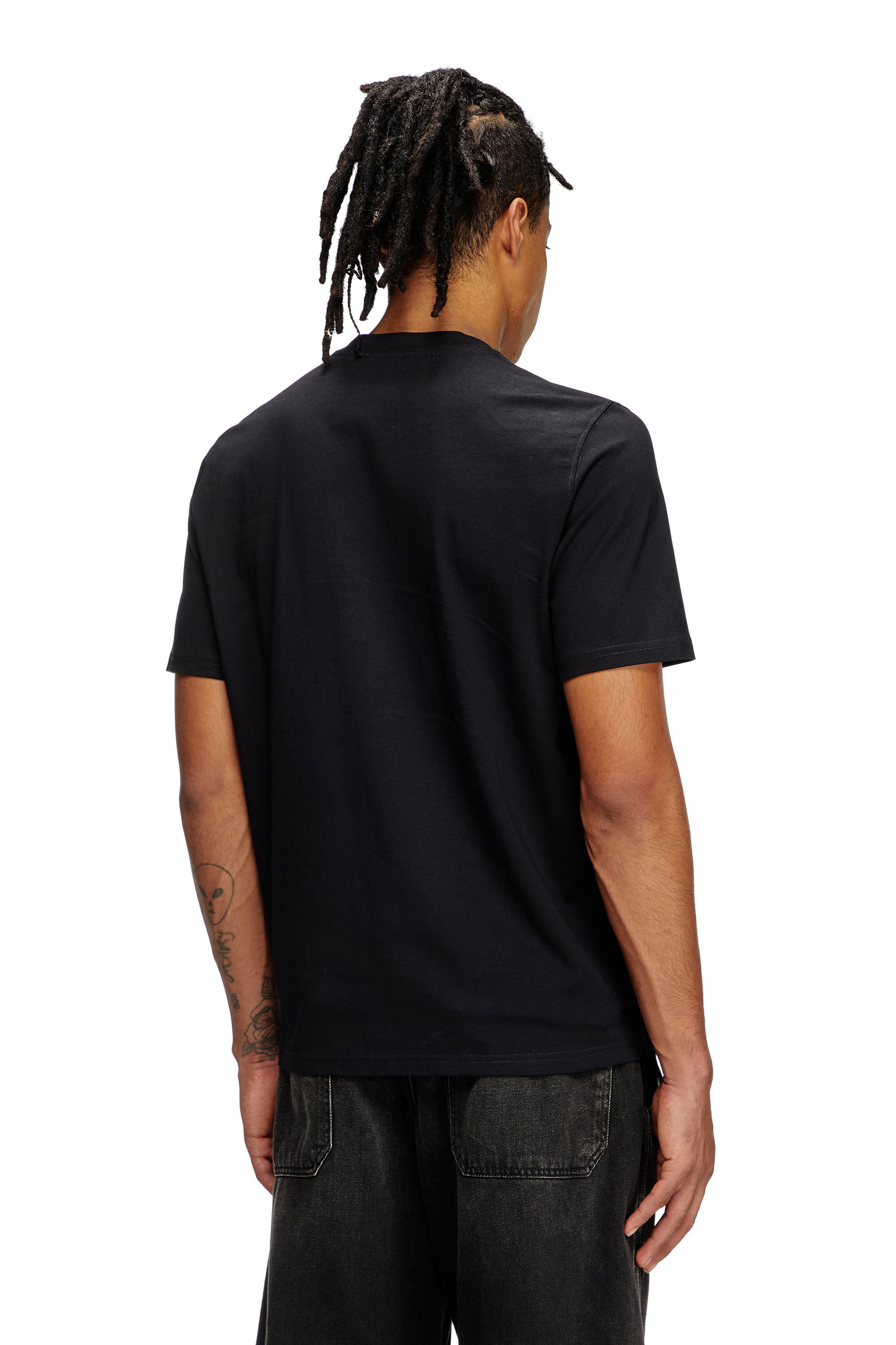 Diesel - T-ADJUST-R25, Male's T-shirt with Diesel Core print in Black - 4
