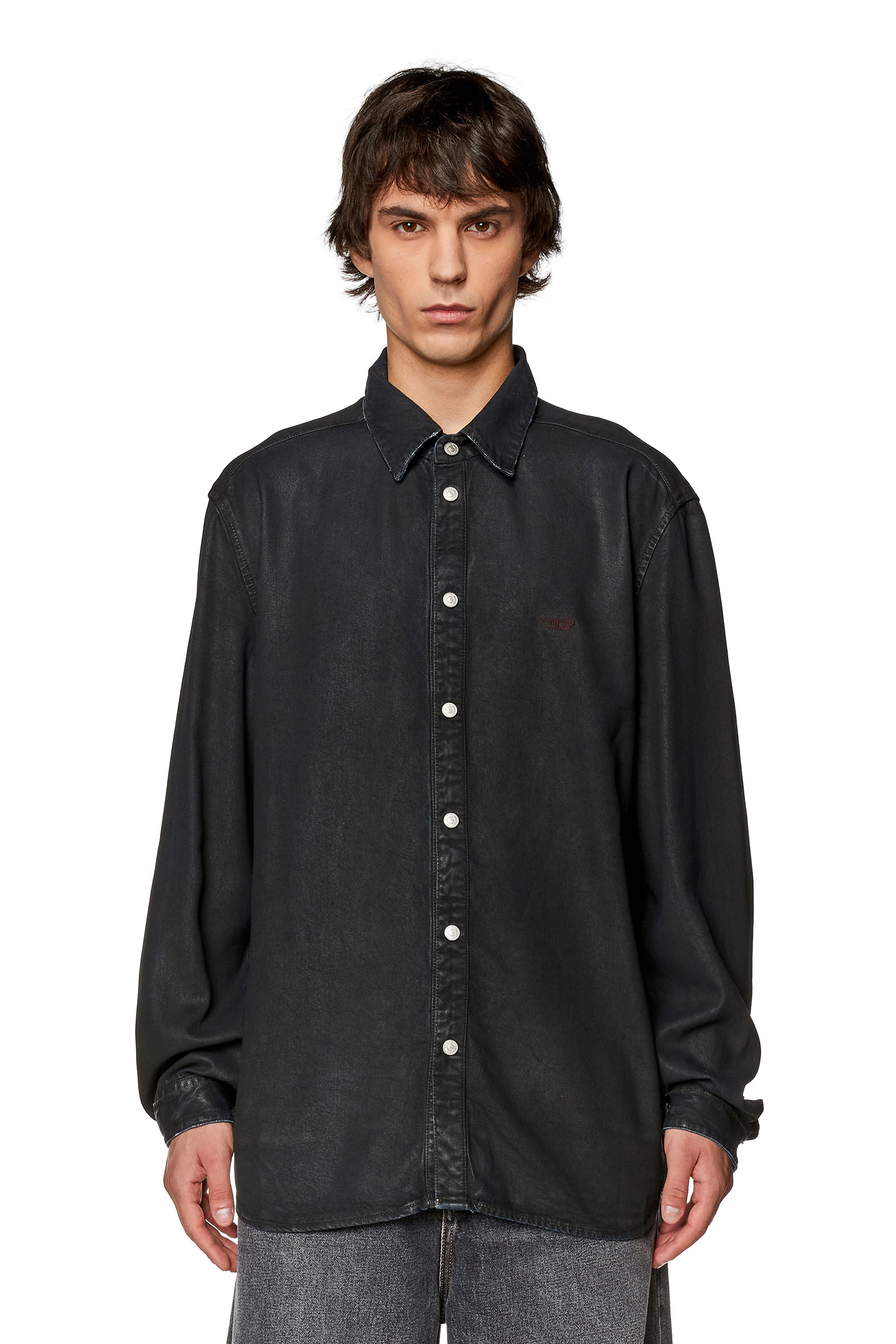 Men s Shirt in TENCEL denim D SIMPLY S1 Diesel