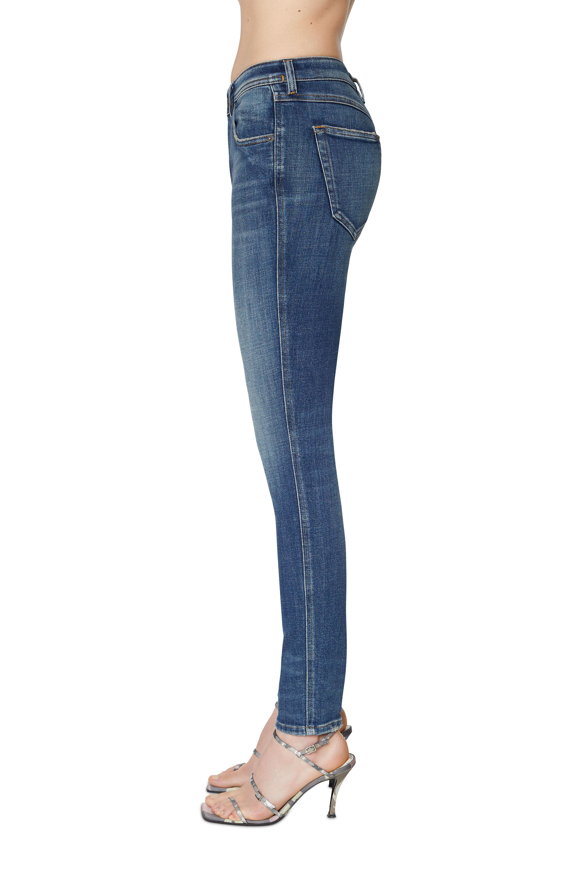 Diesel - 2015 Babhila 09D99 Skinny Jeans, Medium Blue - Image 6