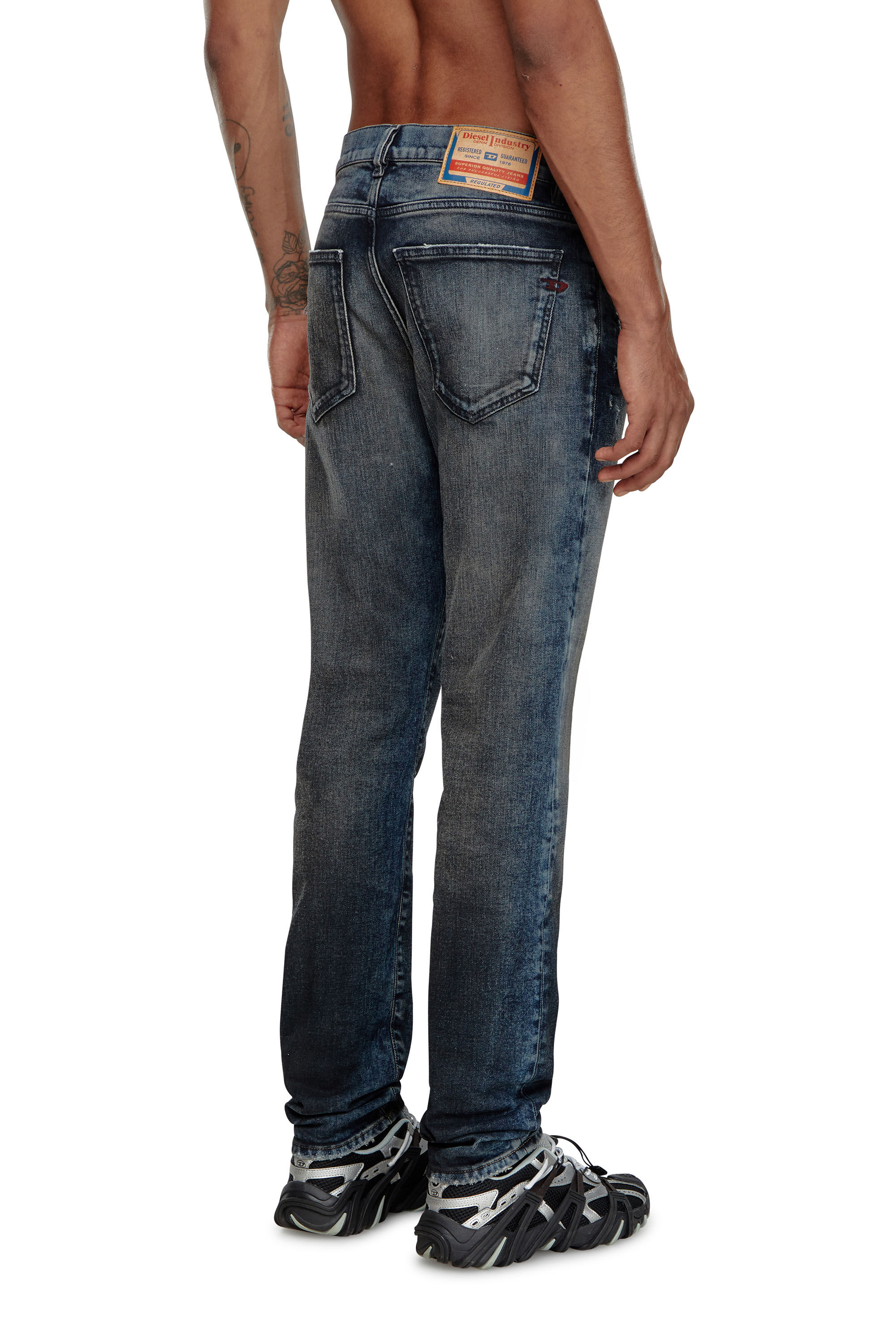 Diesel - Slim Jeans 2019 D-Strukt 09H54 Homme, Bleu Foncé - Image 4
