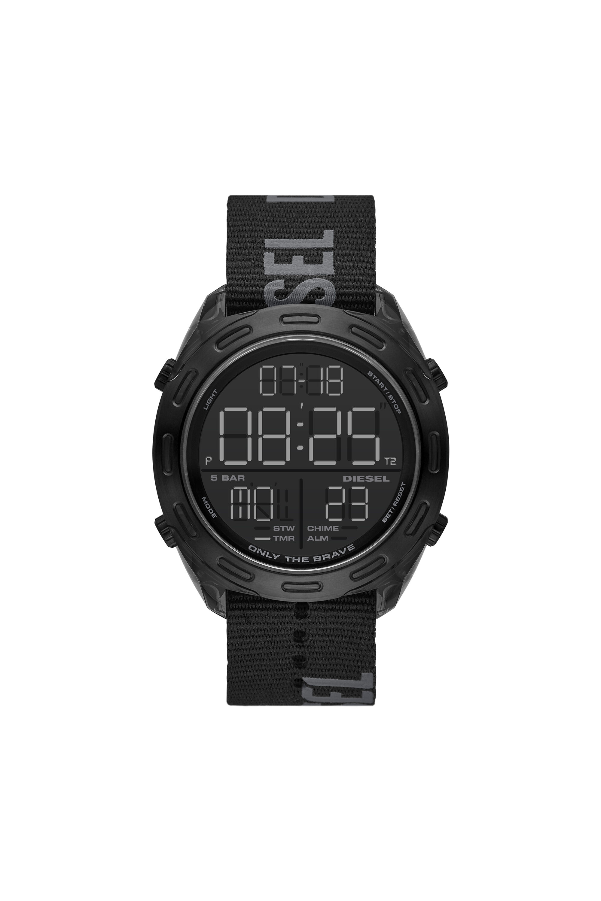 DZ1985 Man Crusher digital black fabric watch Diesel