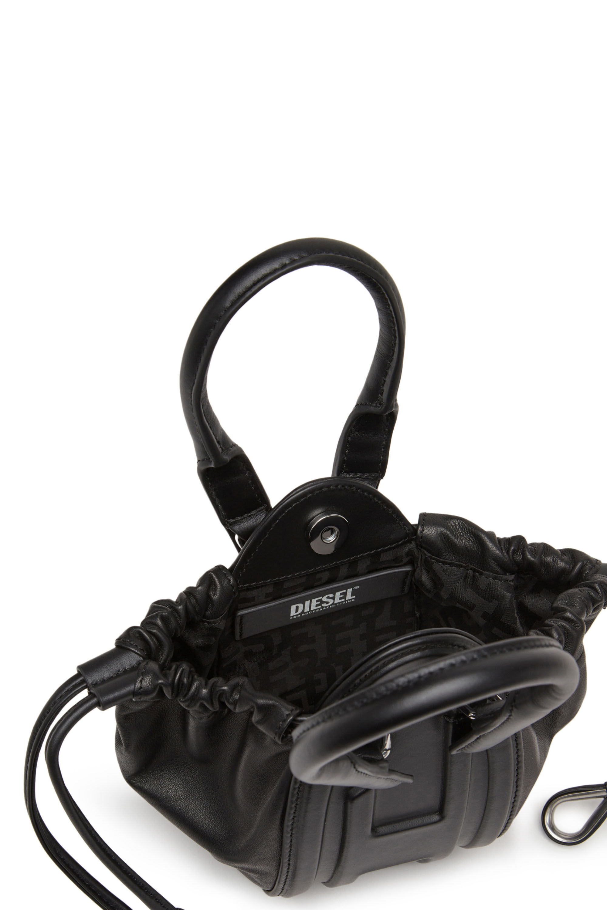 Women's 1DR-Fold XXS - Handbag in nappa leather | Black | Diesel Women's 1DR-Fold XXS - Handbag in nappa leather | Black | Diesel