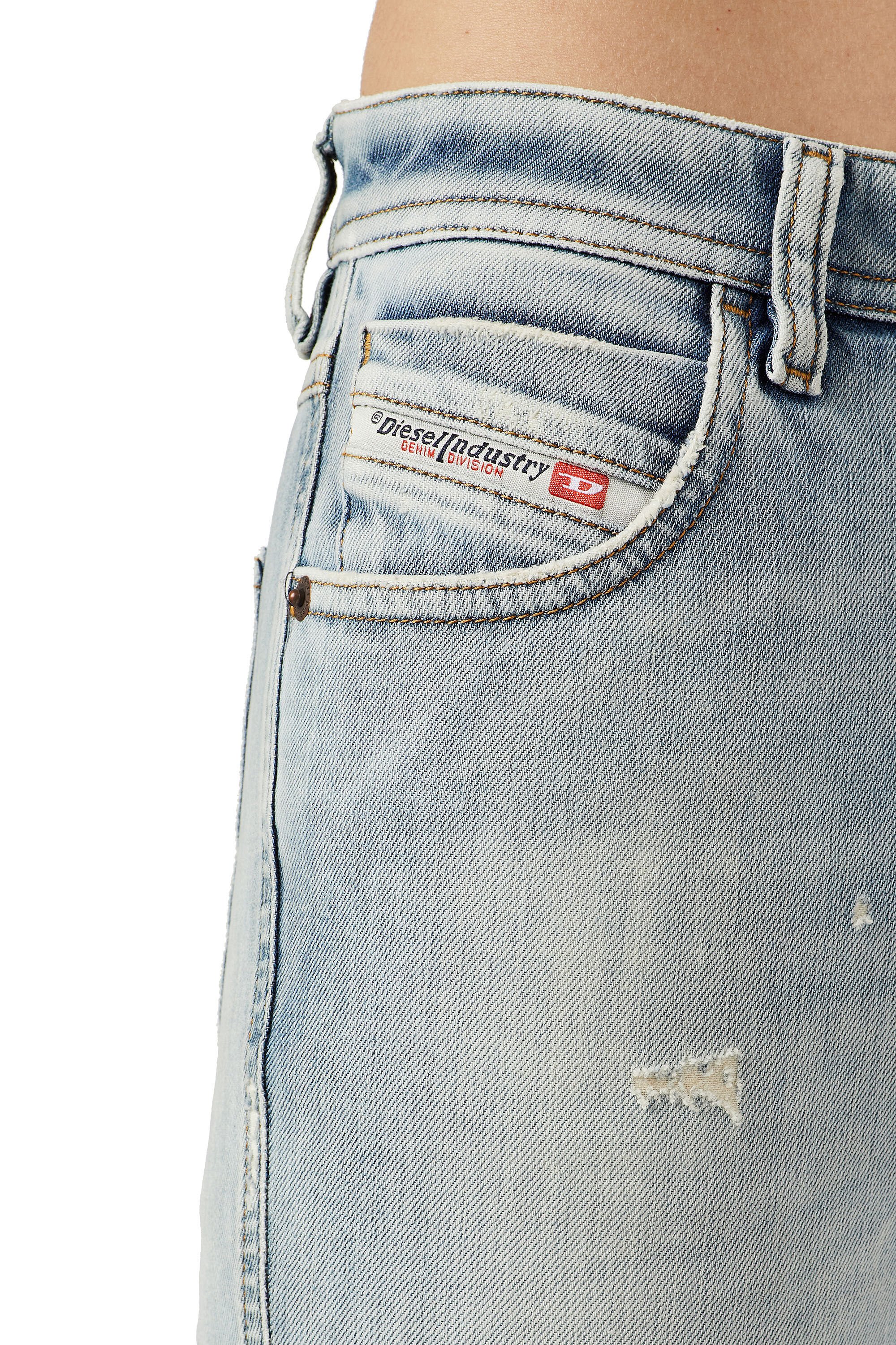 Diesel - Skinny Jeans 2015 Babhila 09B68, Bleu Clair - Image 4