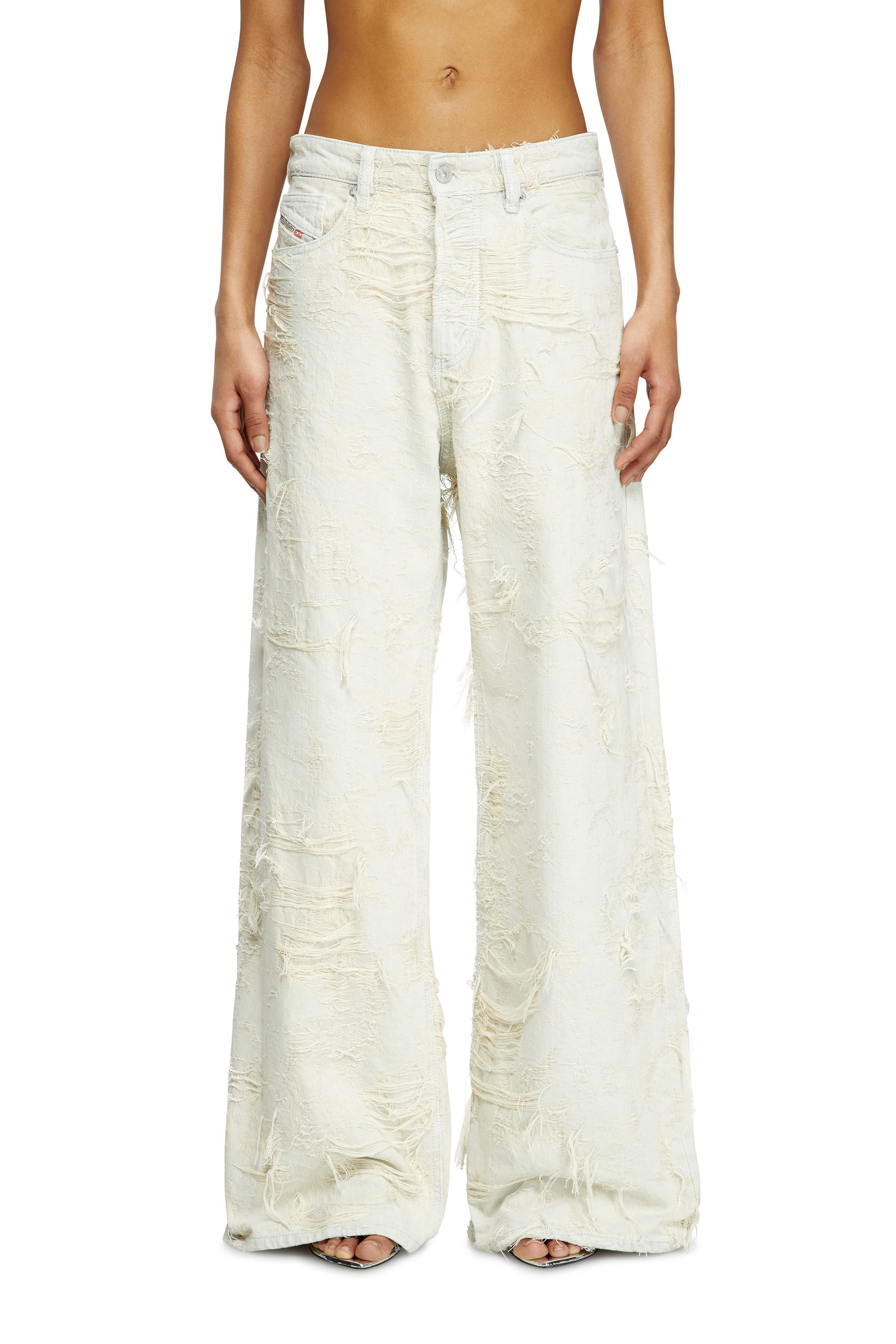 Diesel - Female's Relaxed Jeans 1996 D-Sire 09M40, White - 3