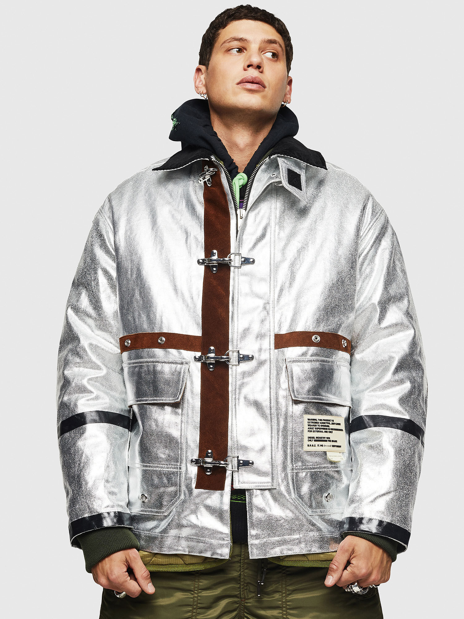 Diesel online silver jacket