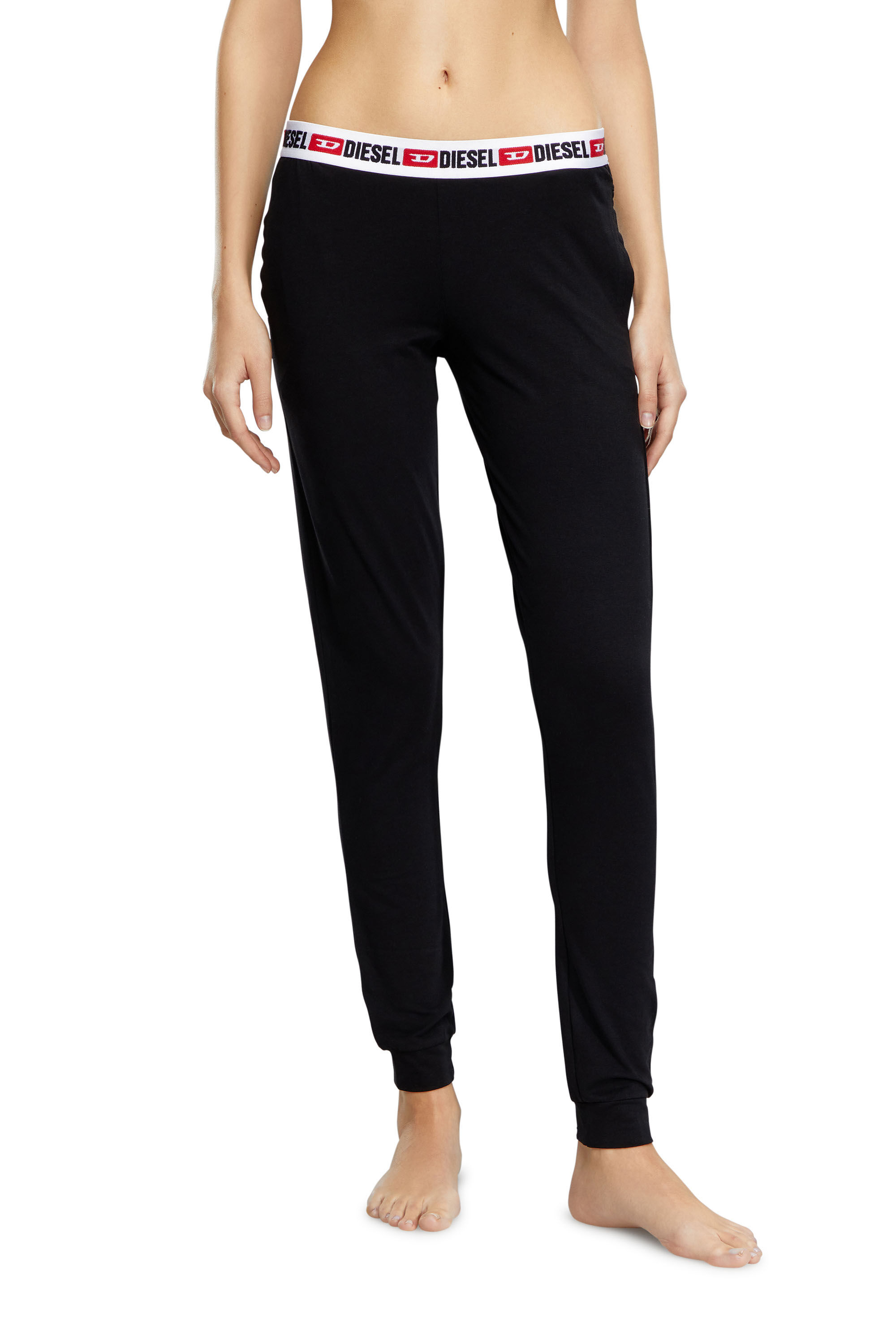 Diesel - UFLB-BABYX, Pantalon de survêtement avec taille à logo Femme in Noir - 3