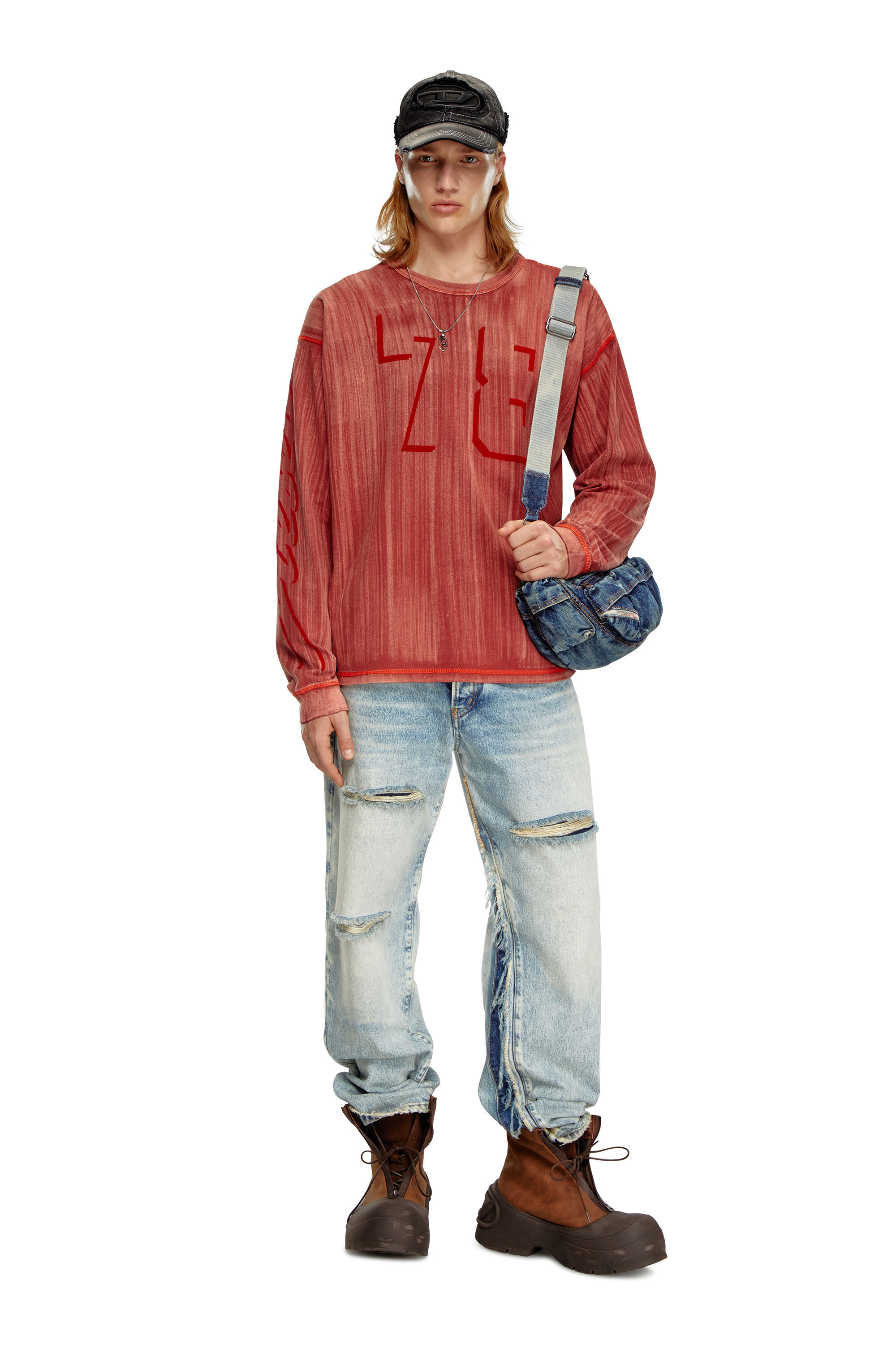 Diesel - T-BOXT-LS-Q2, Rouge - Image 1