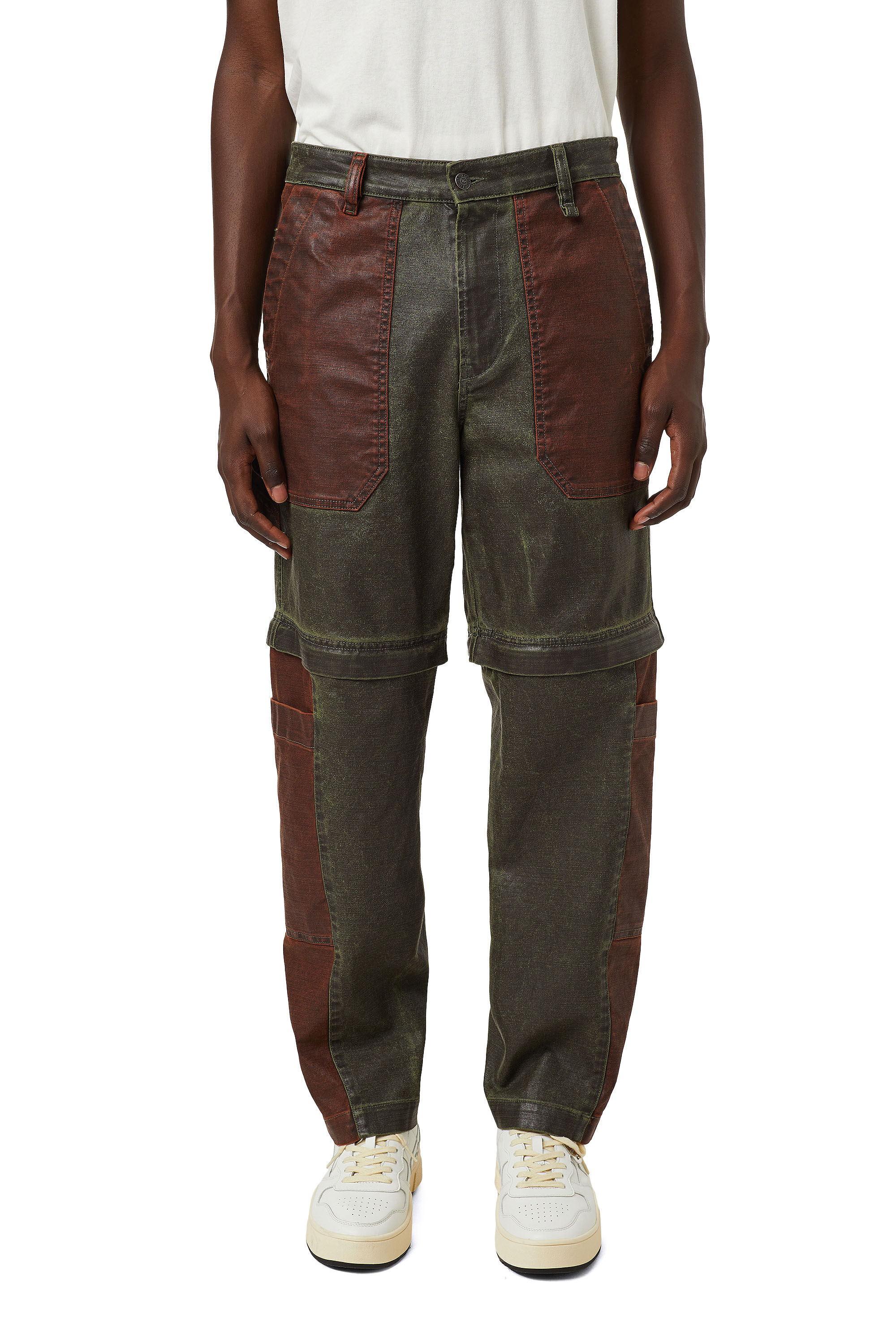 Diesel - Tapered Jeans D-Multy 0KDAQ, Green/Brown - Image 3