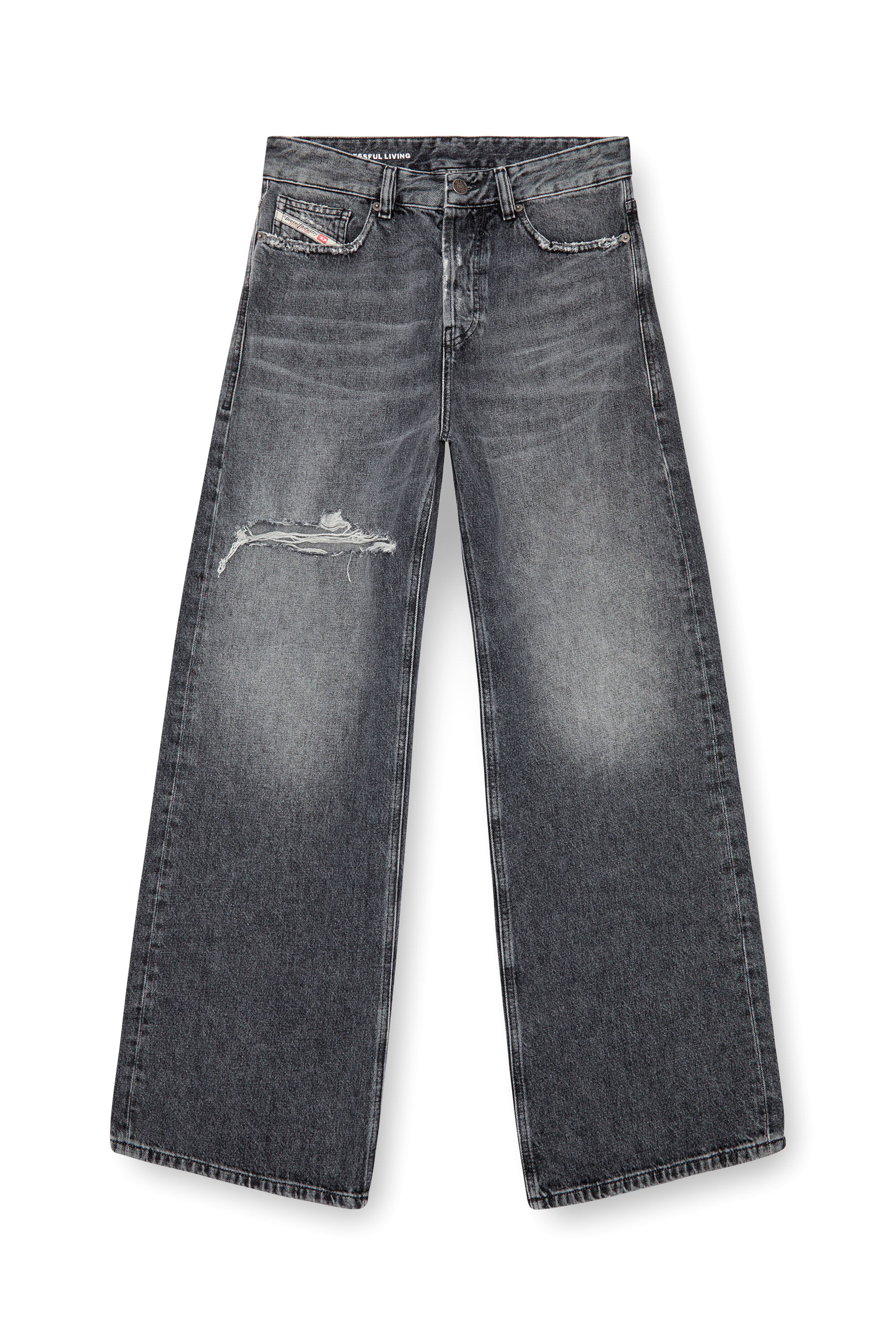 Diesel - Relaxed Jeans 1996 D-Sire 007X4 Femme, Noir/Gris foncé - Image 2