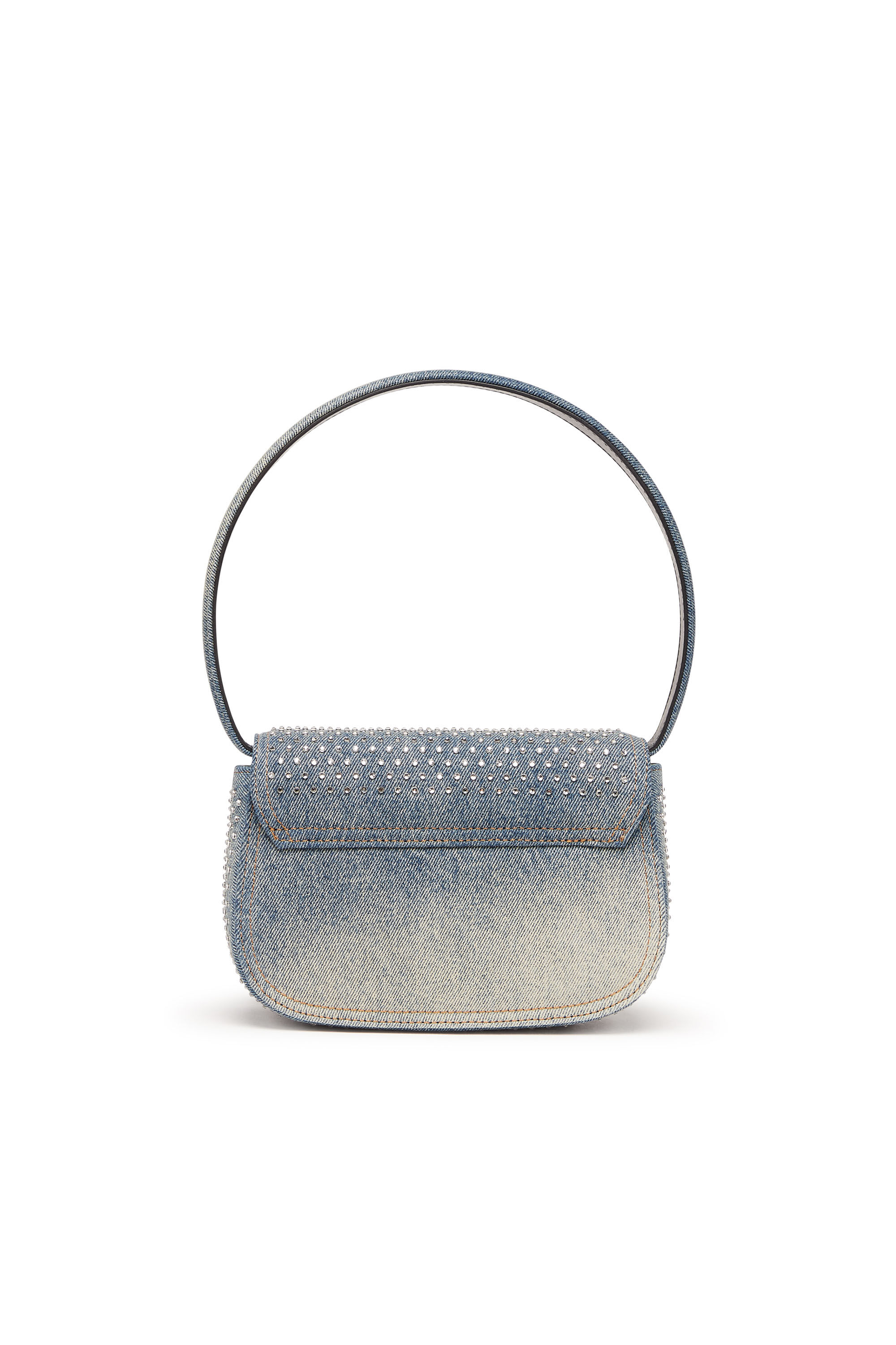 Diesel - 1DR, 1DR - Sac épaule iconique en denim et cristaux Femme in Bleu - 3