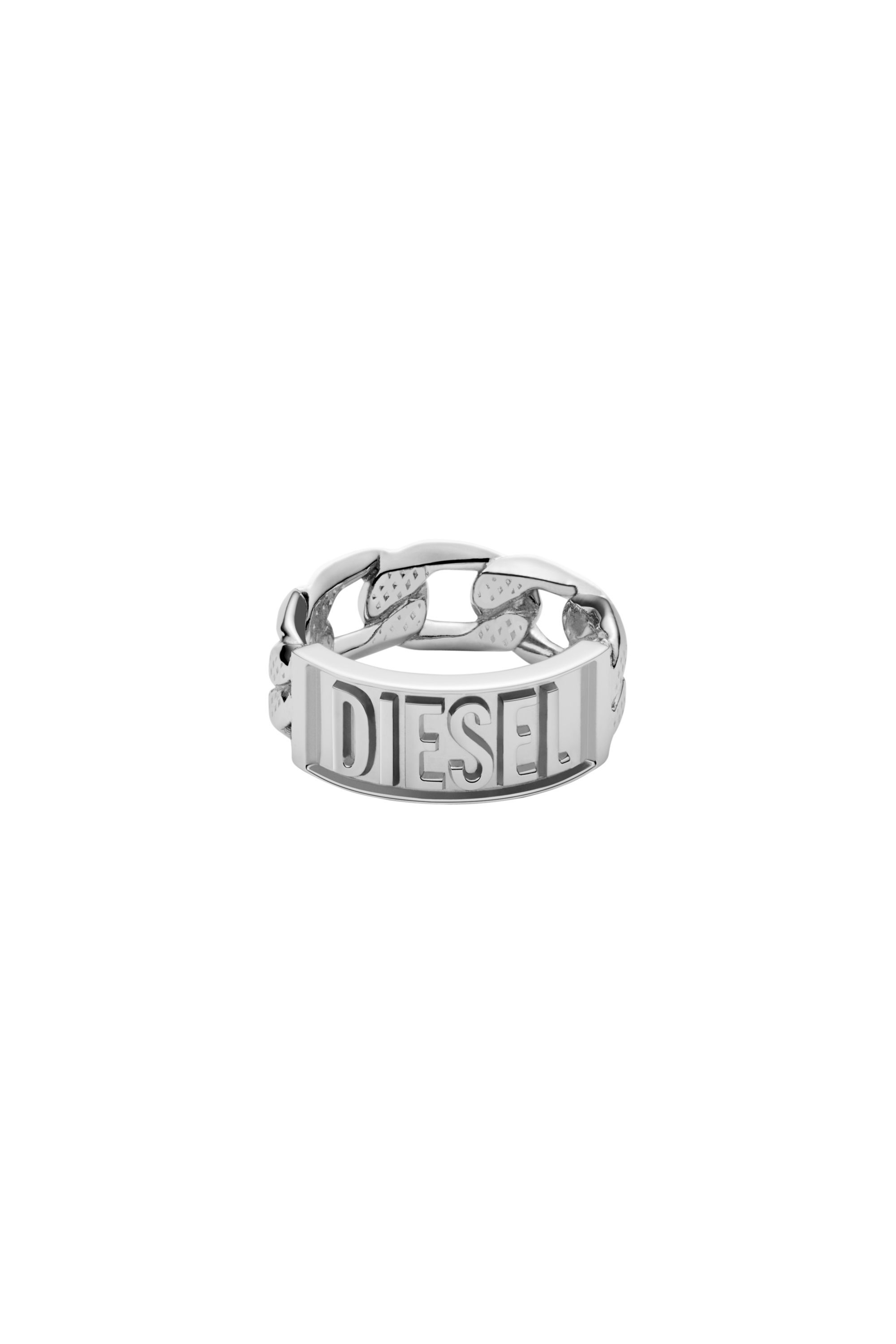 Diesel - DX1347, Male's Stainless steel band ring in Silver - 2