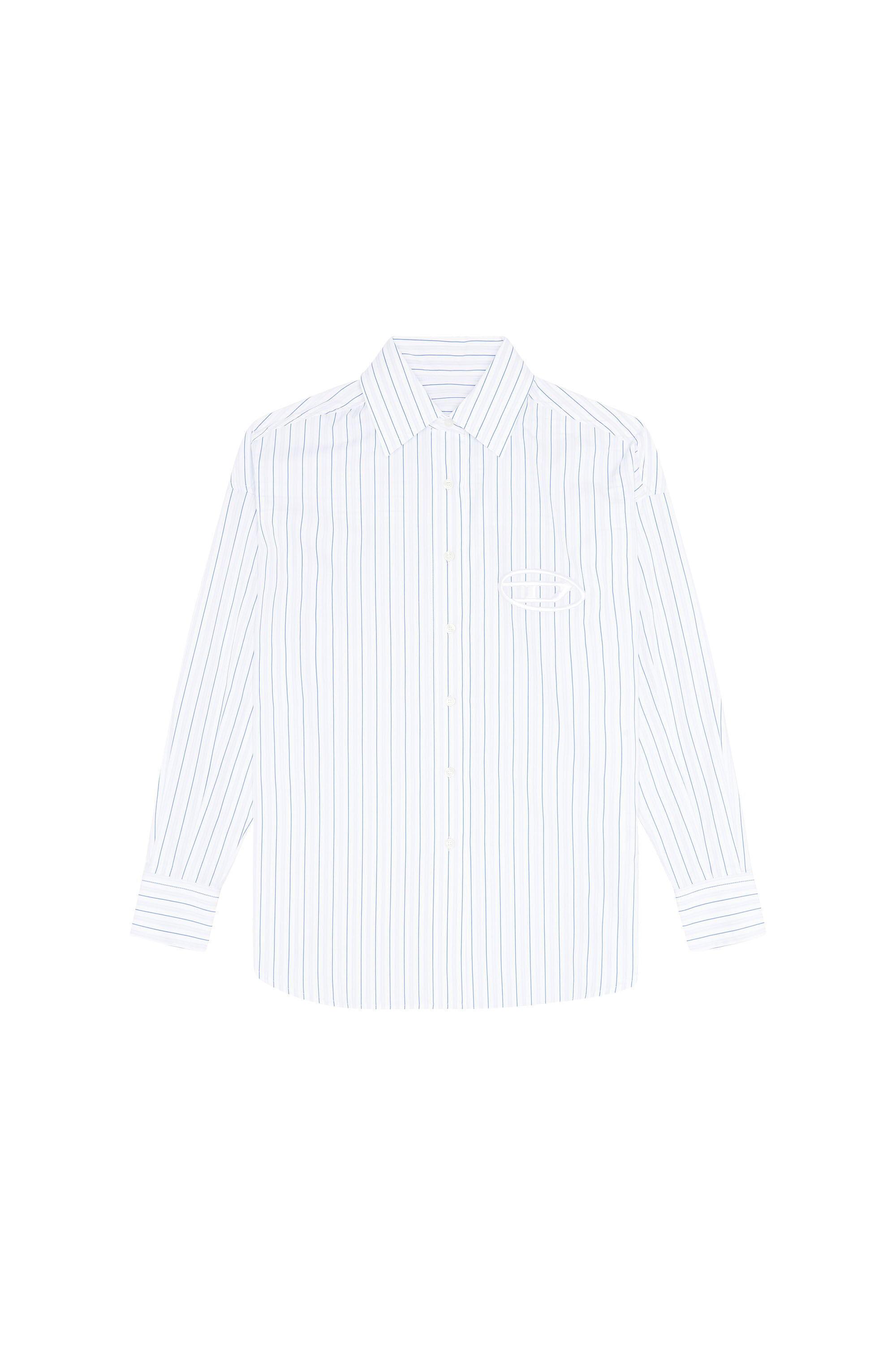 S-DOUBLY-STRIPE Man: Fine cotton shirt with striped pattern | Diesel