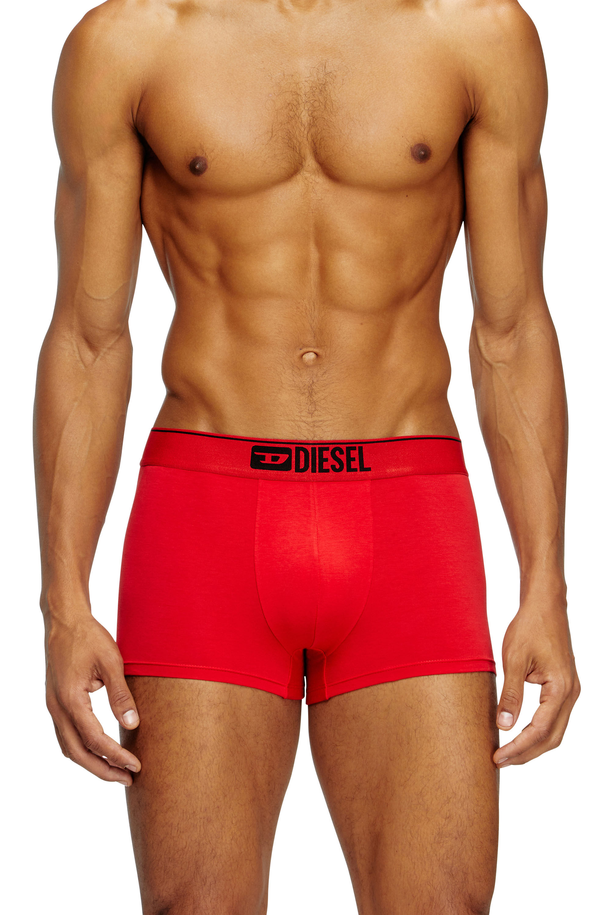 Diesel - UMBX-DAMIENTHREEPACK, Male's Three-pack of plain boxer in Red/Black - 1