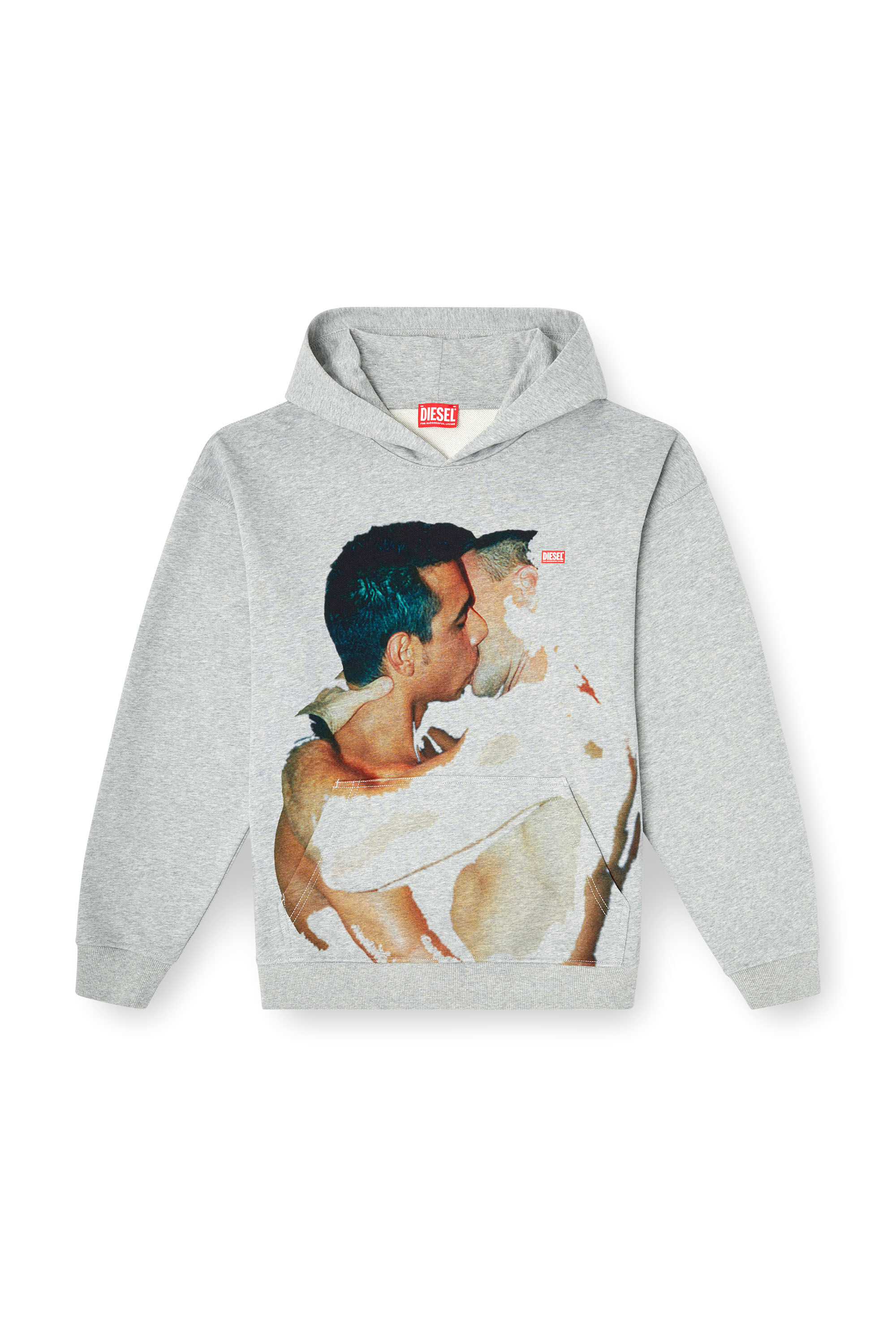 Diesel - PR-S-BOXT-HOOD-TOM25, Sweat-shirt à capuche avec imprimé graphique Mixte in Gris - 2