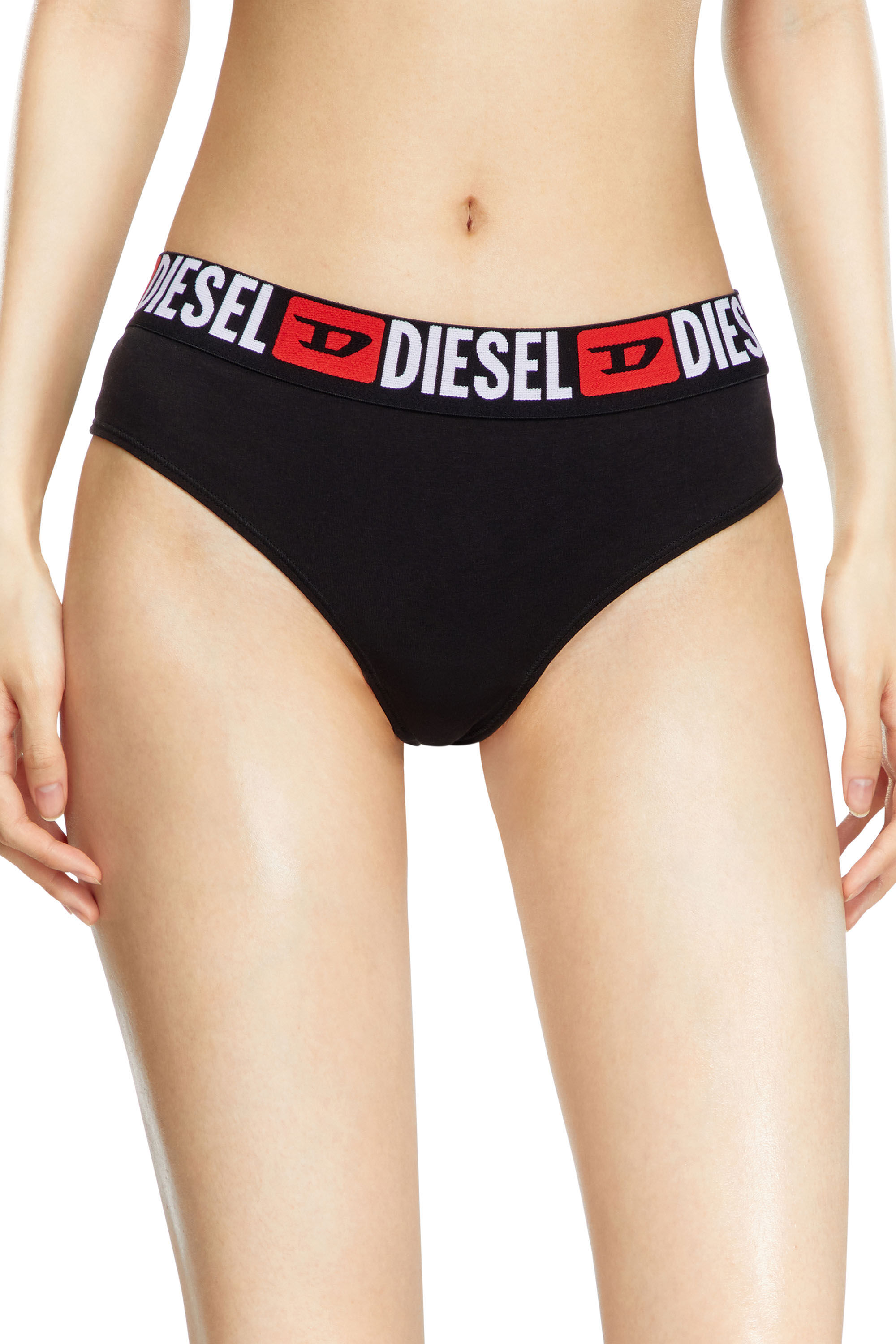 Diesel - UFST-STARS-THREEPACK, Female's 3-pack thongs with logo waist in Black - 1