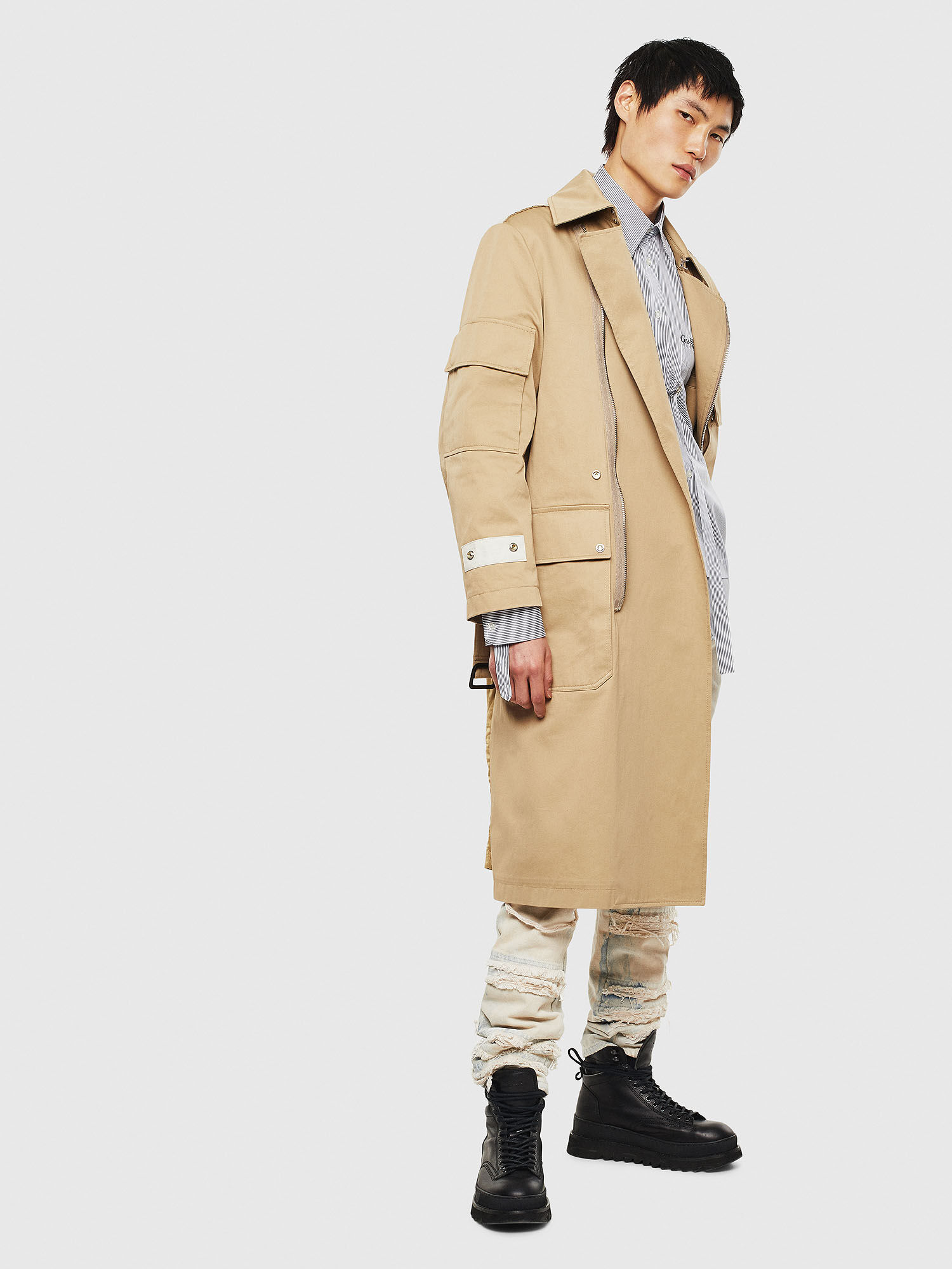 Diesel trench outlet coat mens