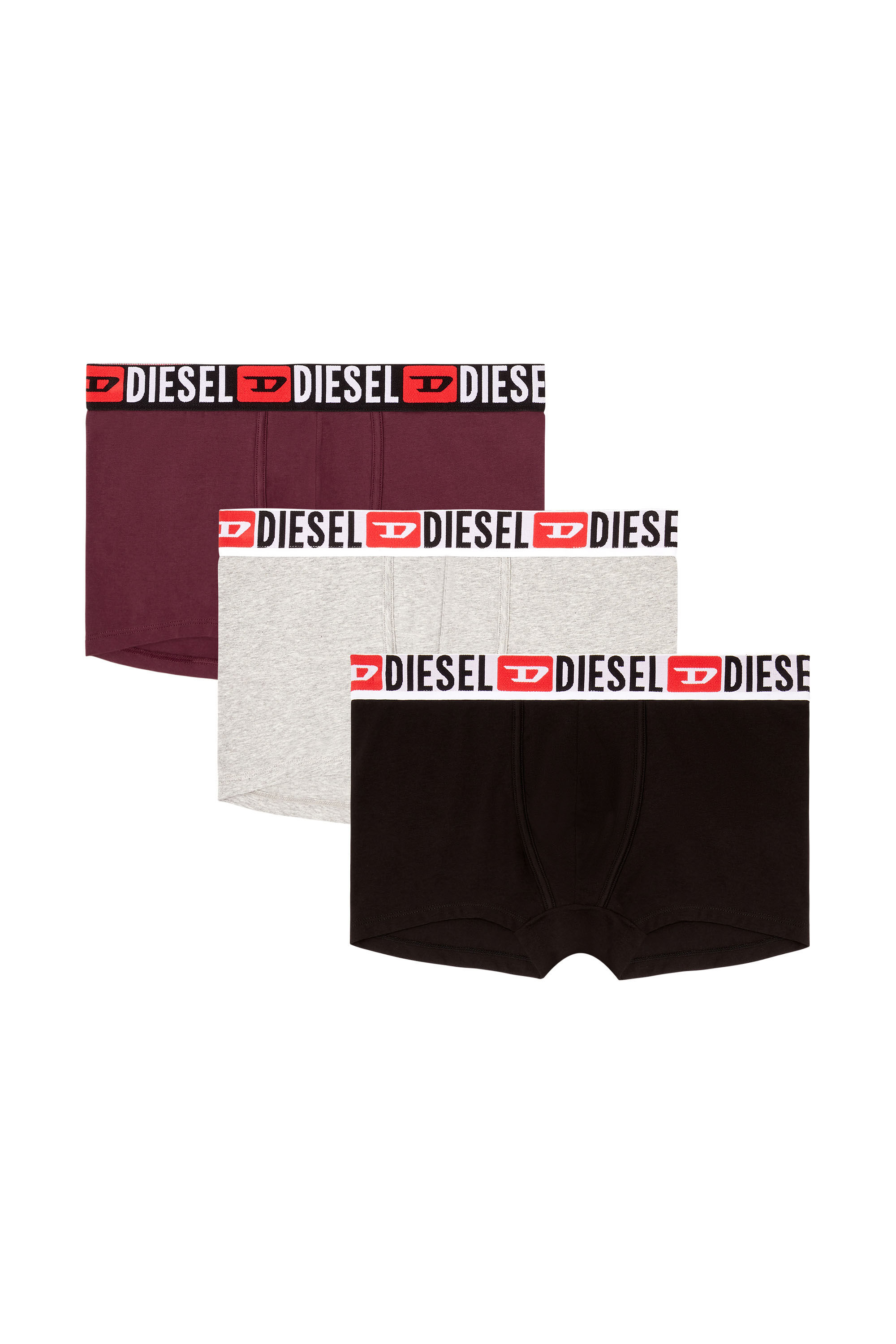 Diesel - UMBX-DAMIENTHREEPACK, Lot de trois boxers avec taille ornée du logo sur toute la surface Homme in Polychrome - 4