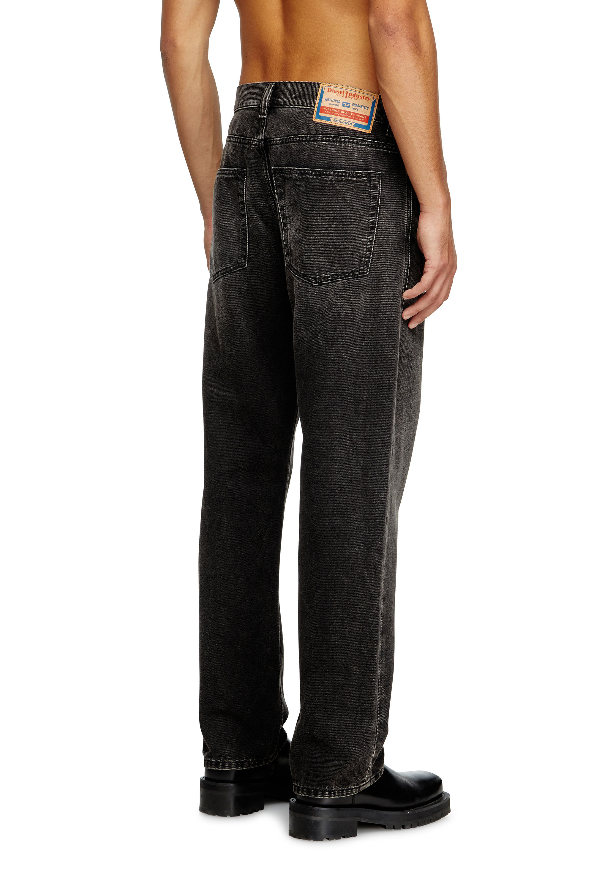 Diesel - Regular Jeans 2024 D-Macs 09J96 Homme, Noir/Gris foncé - Image 4