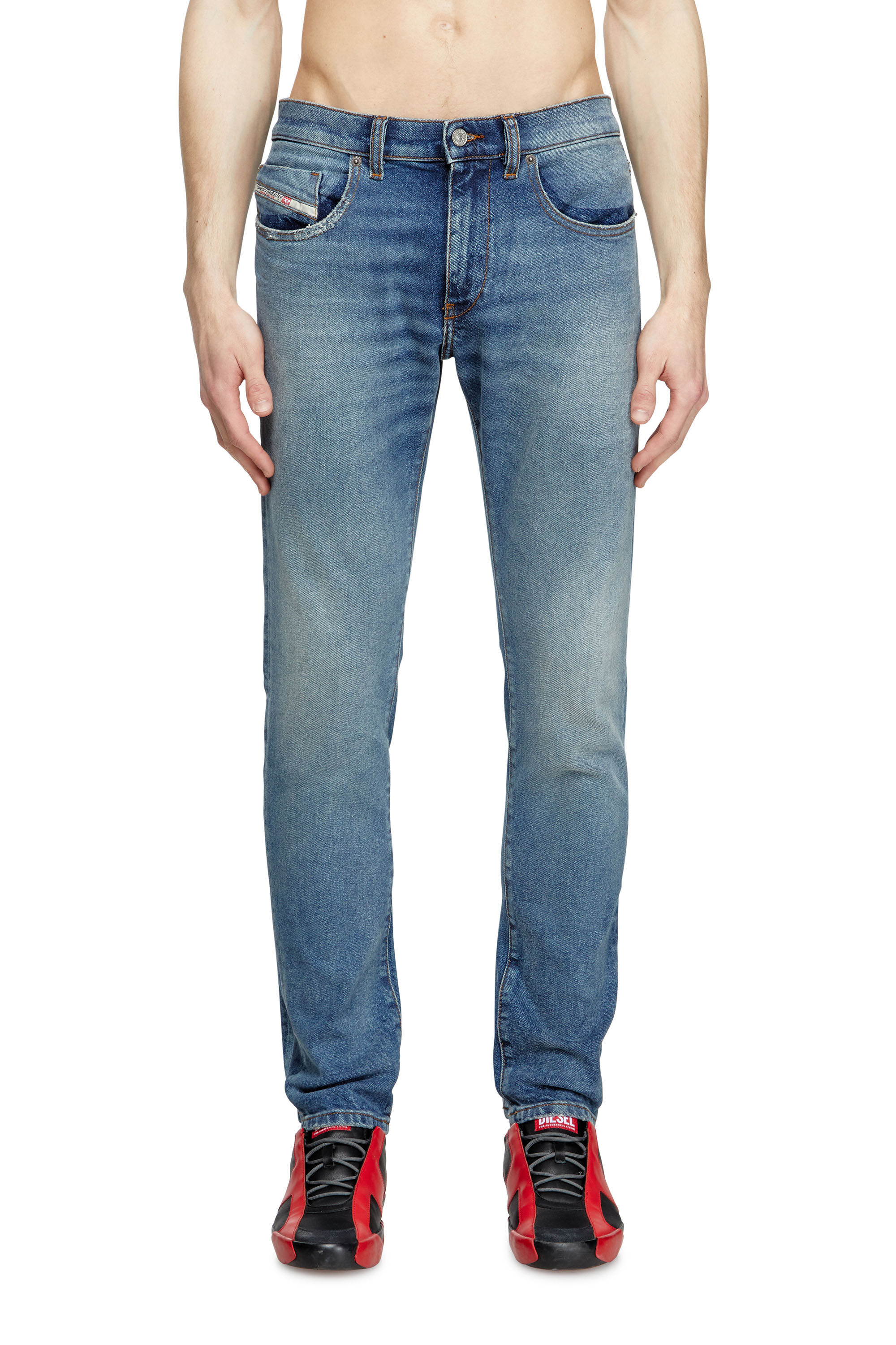 Diesel - Male's Slim Jeans 2019 D-Strukt 0DBEF, Medium Blue - 3