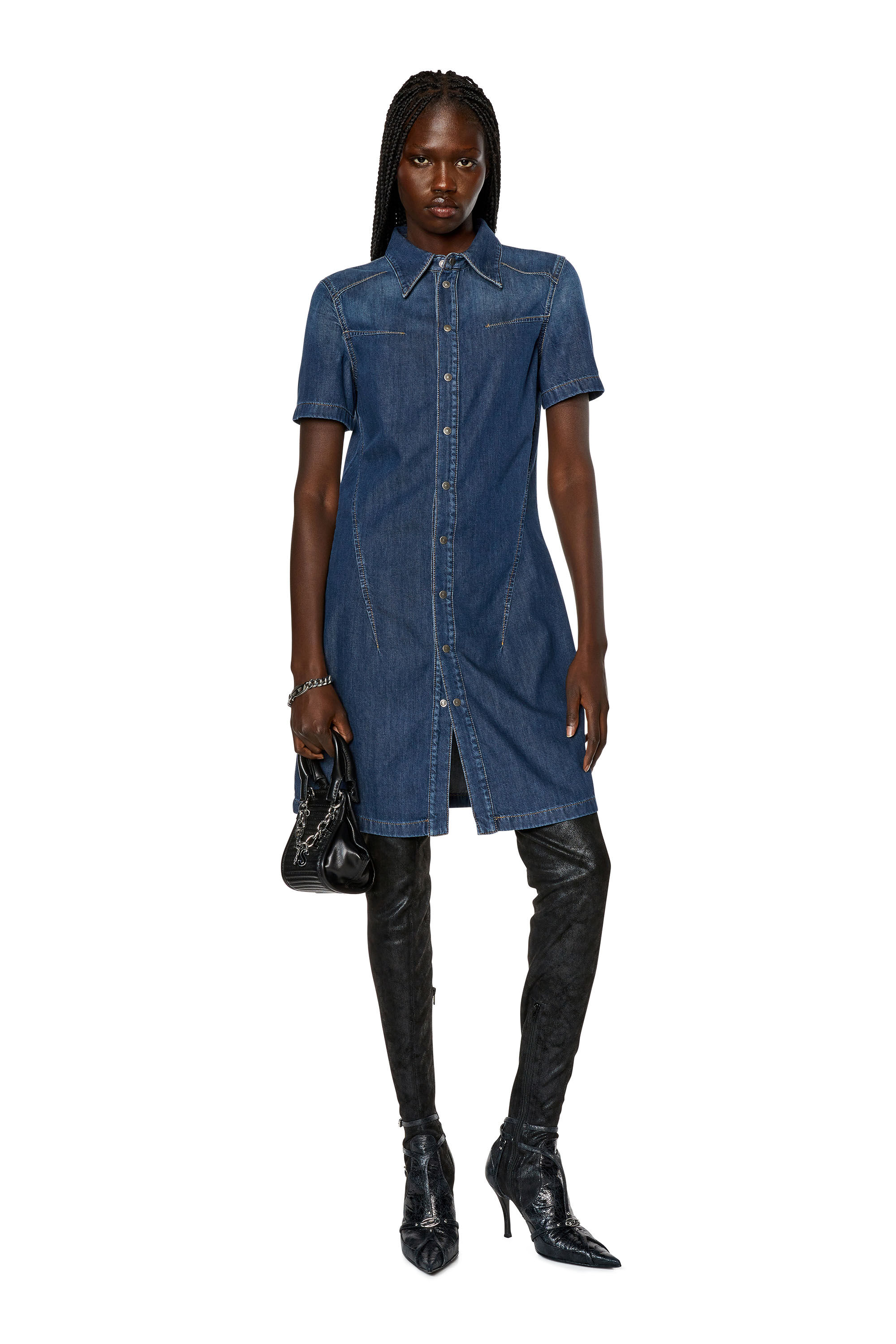 Robe chemise boutonnée hot sale