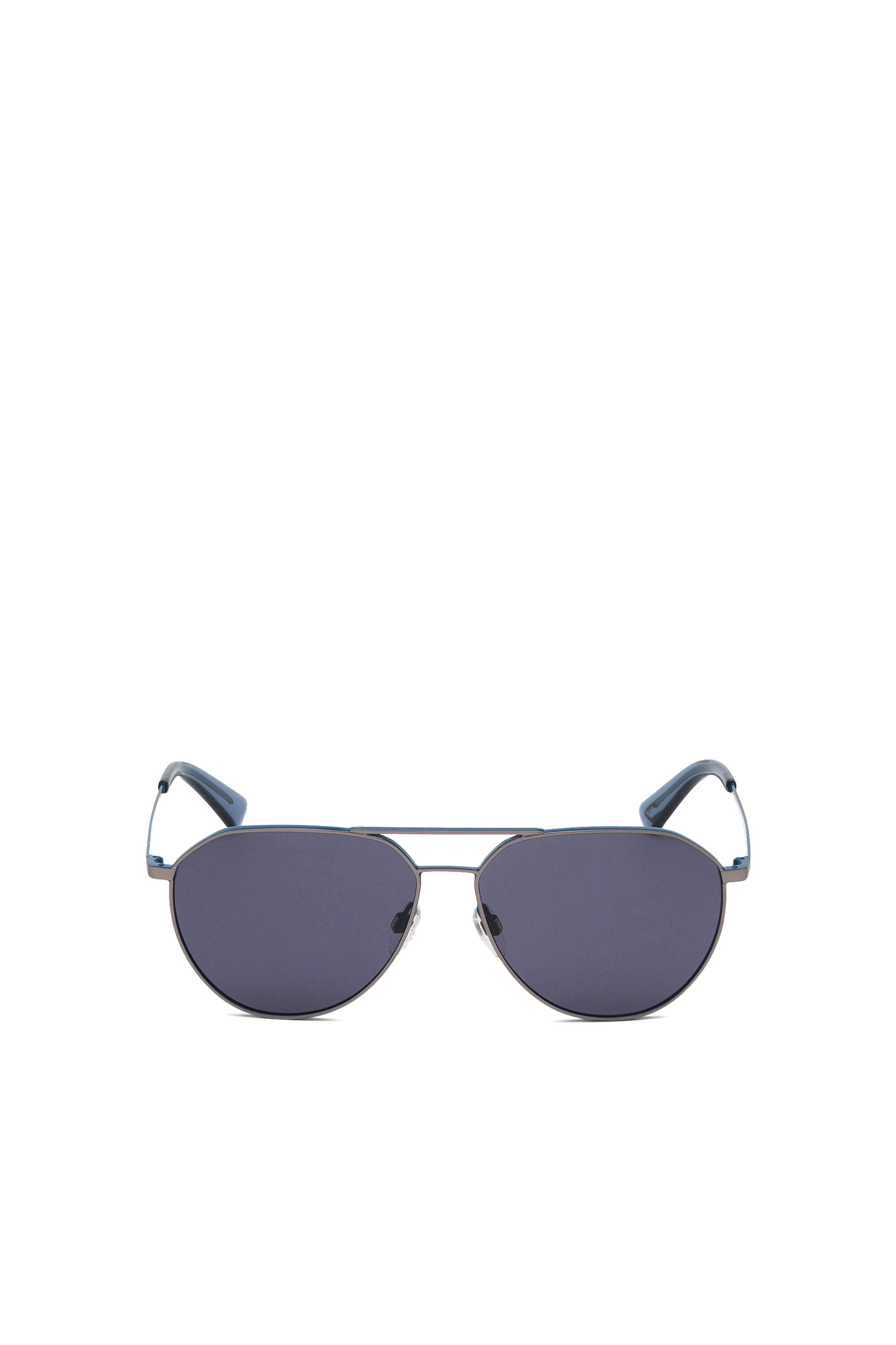 Diesel - DL0296, Male's Pilot shape sunglasses in metal in Azure - 1