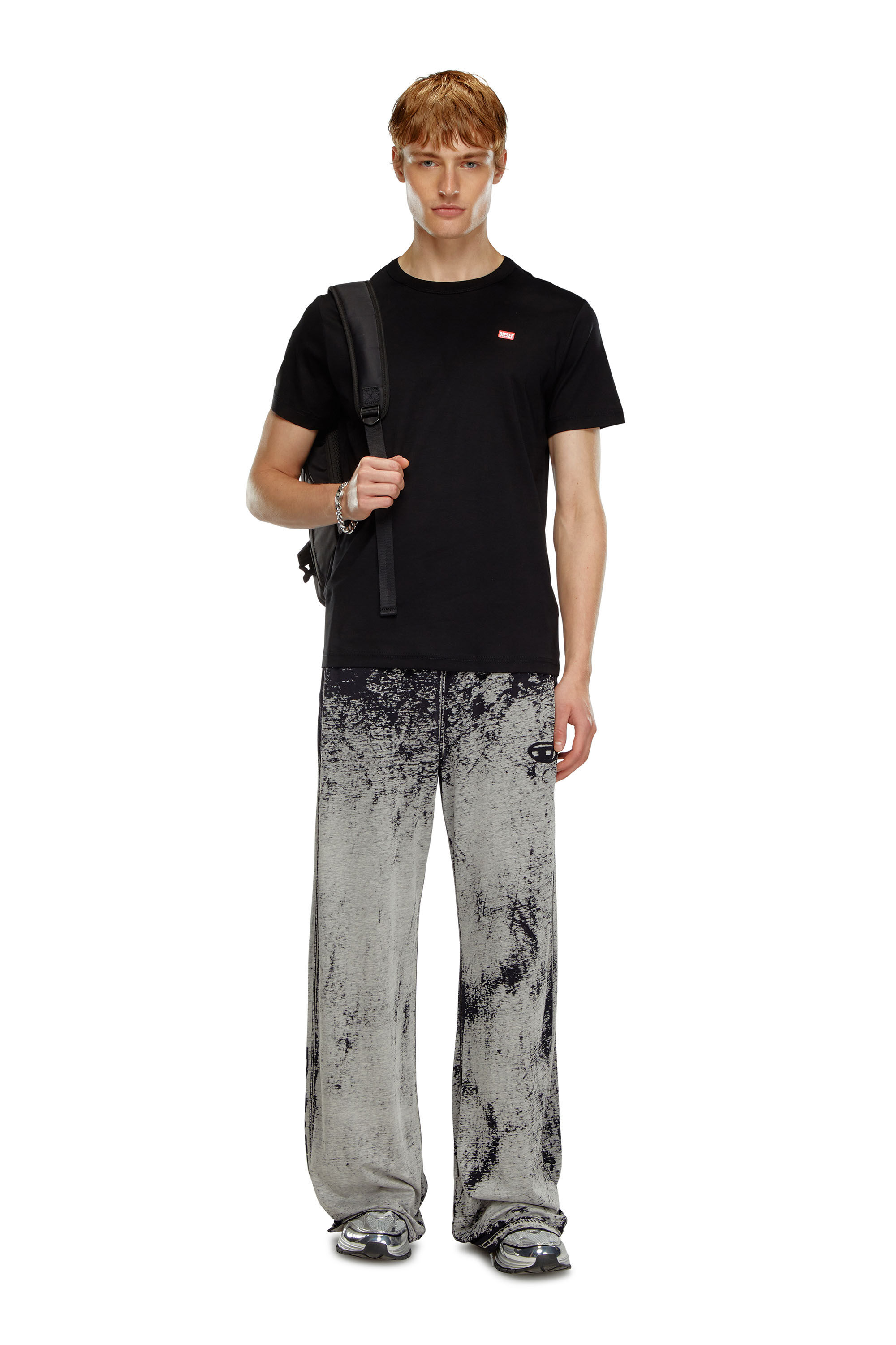 Diesel - T-MIEGOR-K77, Male's T-shirt in mercerised cotton in Black - 1