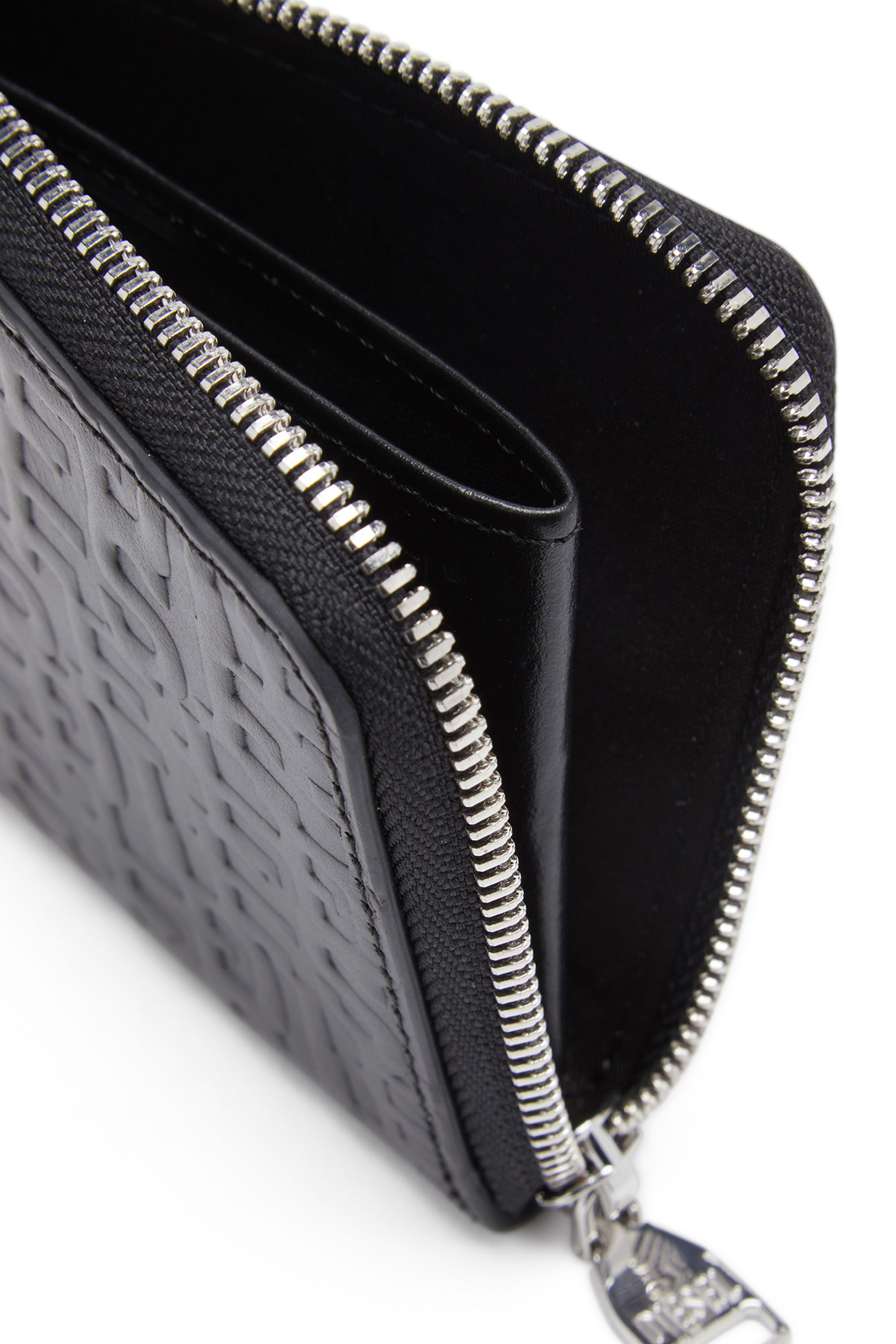 Men s Zip wallet in monogram leather Diesel