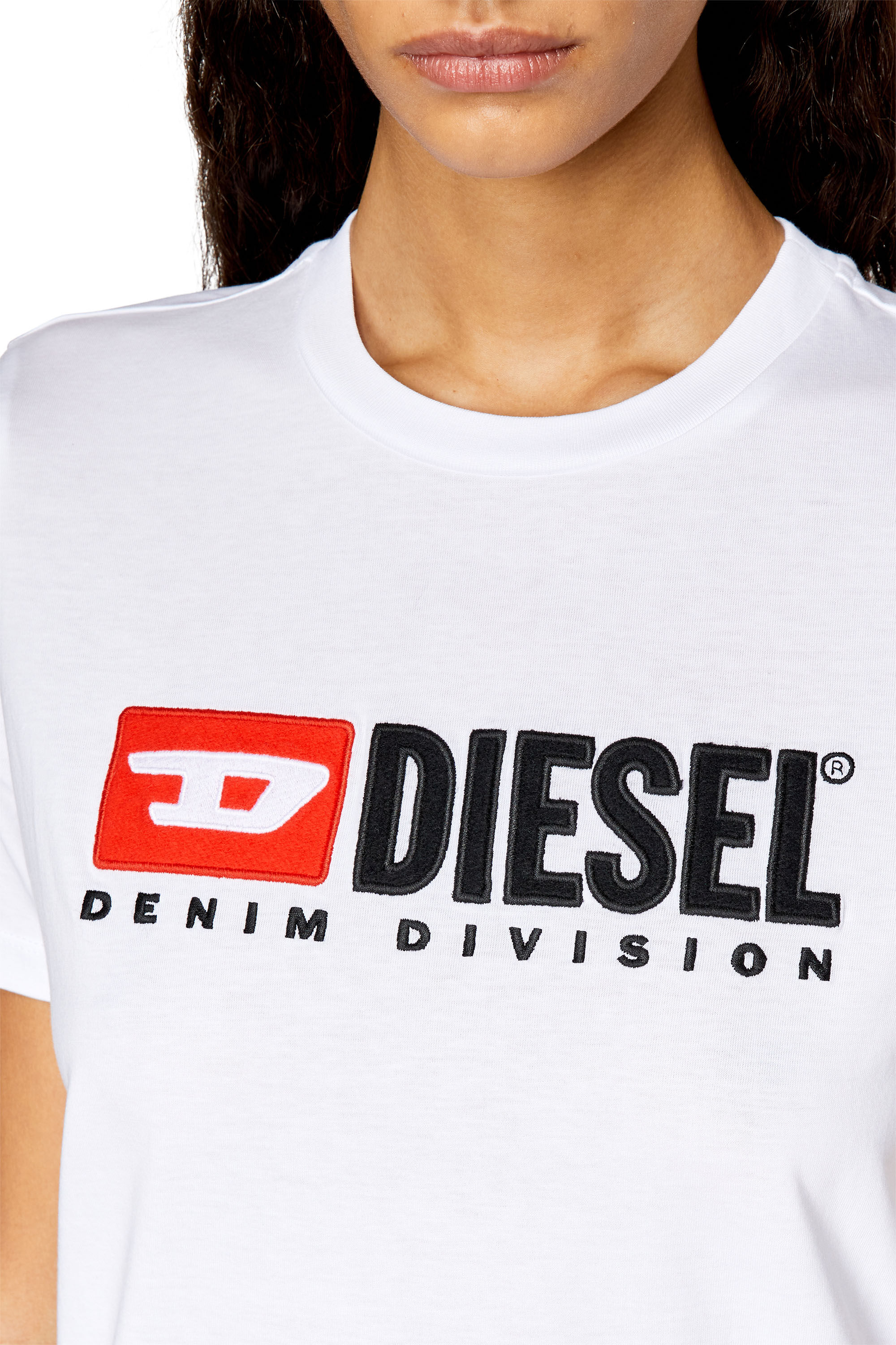T REG DIV Woman T shirt with logo patches Diesel