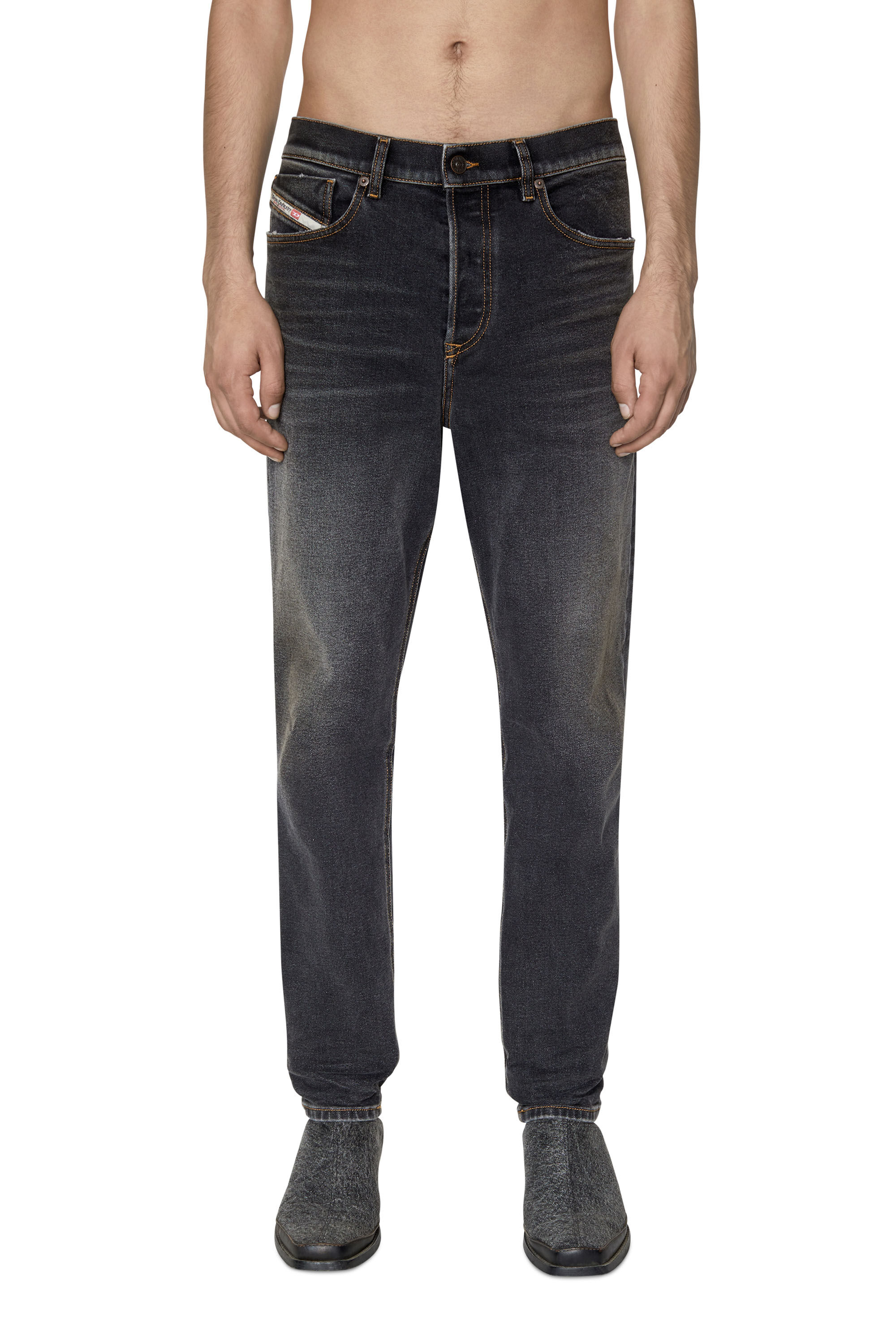 Diesel - Tapered Jeans 2005 D-Fining 09D66, Black/Dark Grey - Image 3