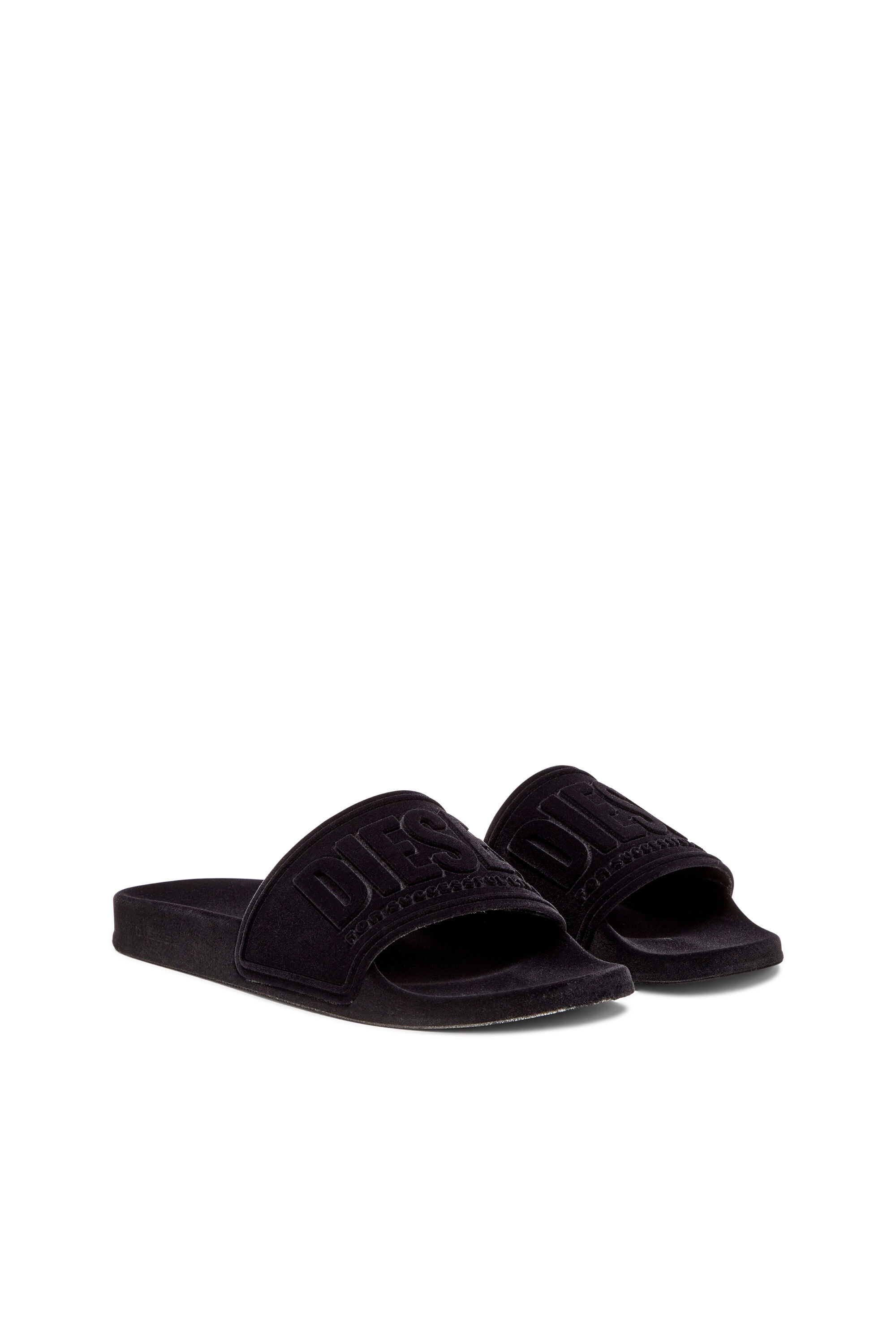 Diesel - SA-MAYEMI CC W, Female's Sa-Mayemi-Pool slides with velvety flocking in Black - 2