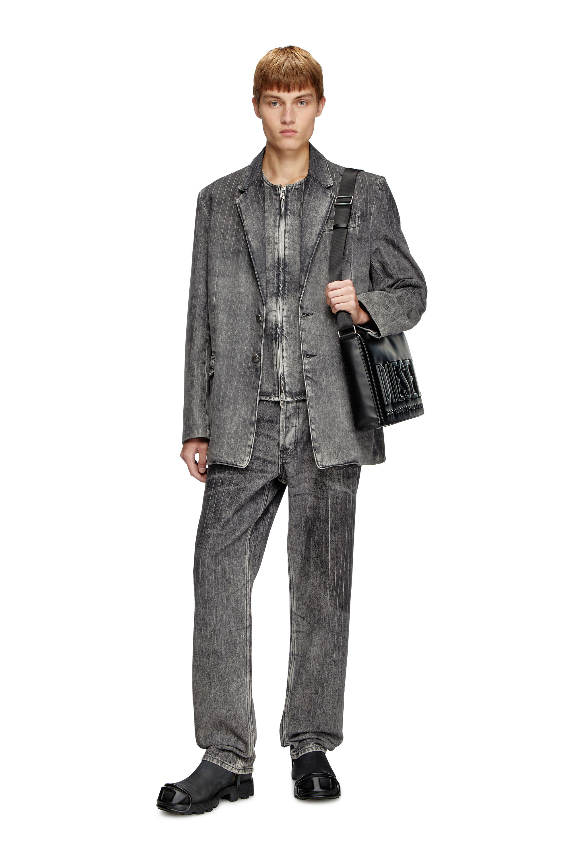 Diesel - DSL 3D MESSENGER S X, Dsl 3D-Sac Messager en PU brossé Homme in Noir - 6
