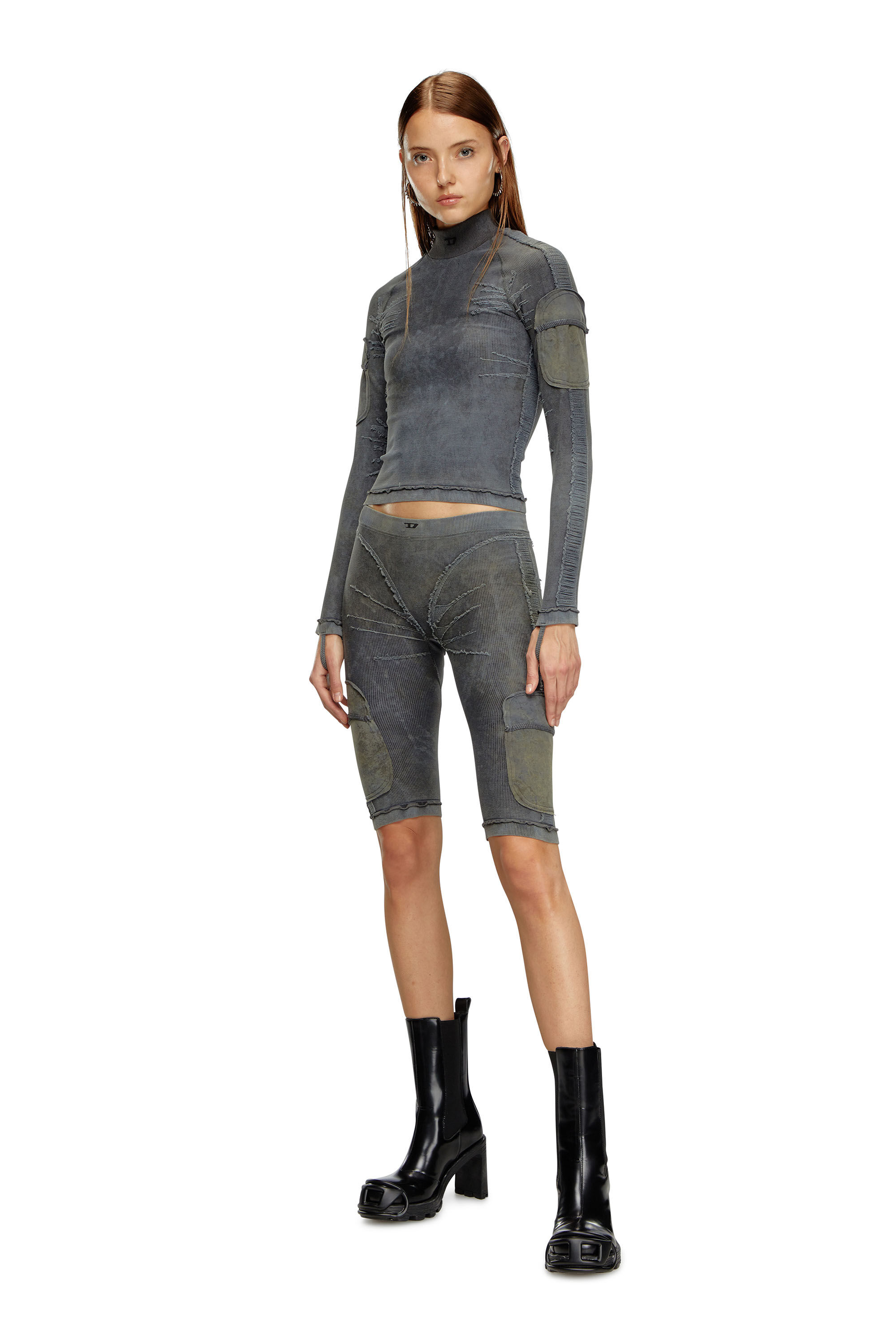 Black high waisted boots sales