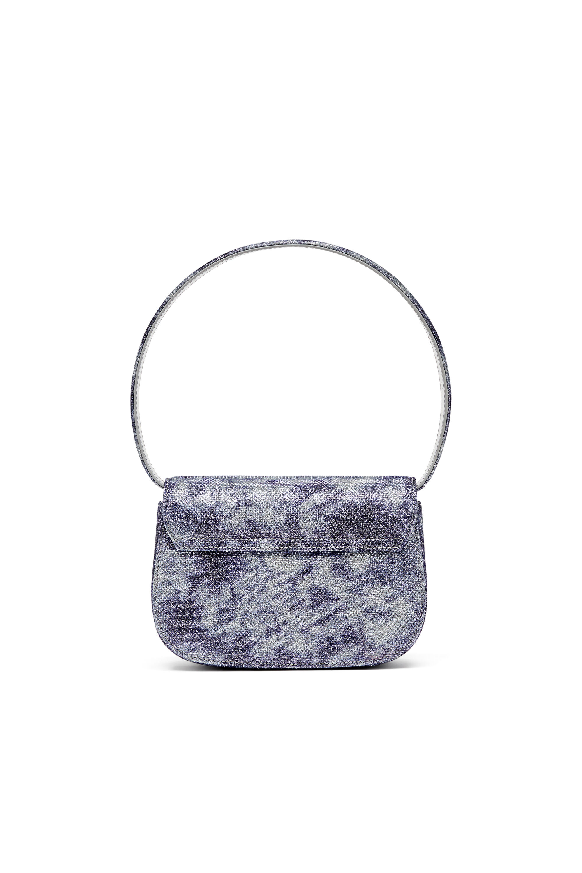 Diesel - 1DR, Female's 1DR-Iconic shoulder bag in shimmer fabric in Blue - 3