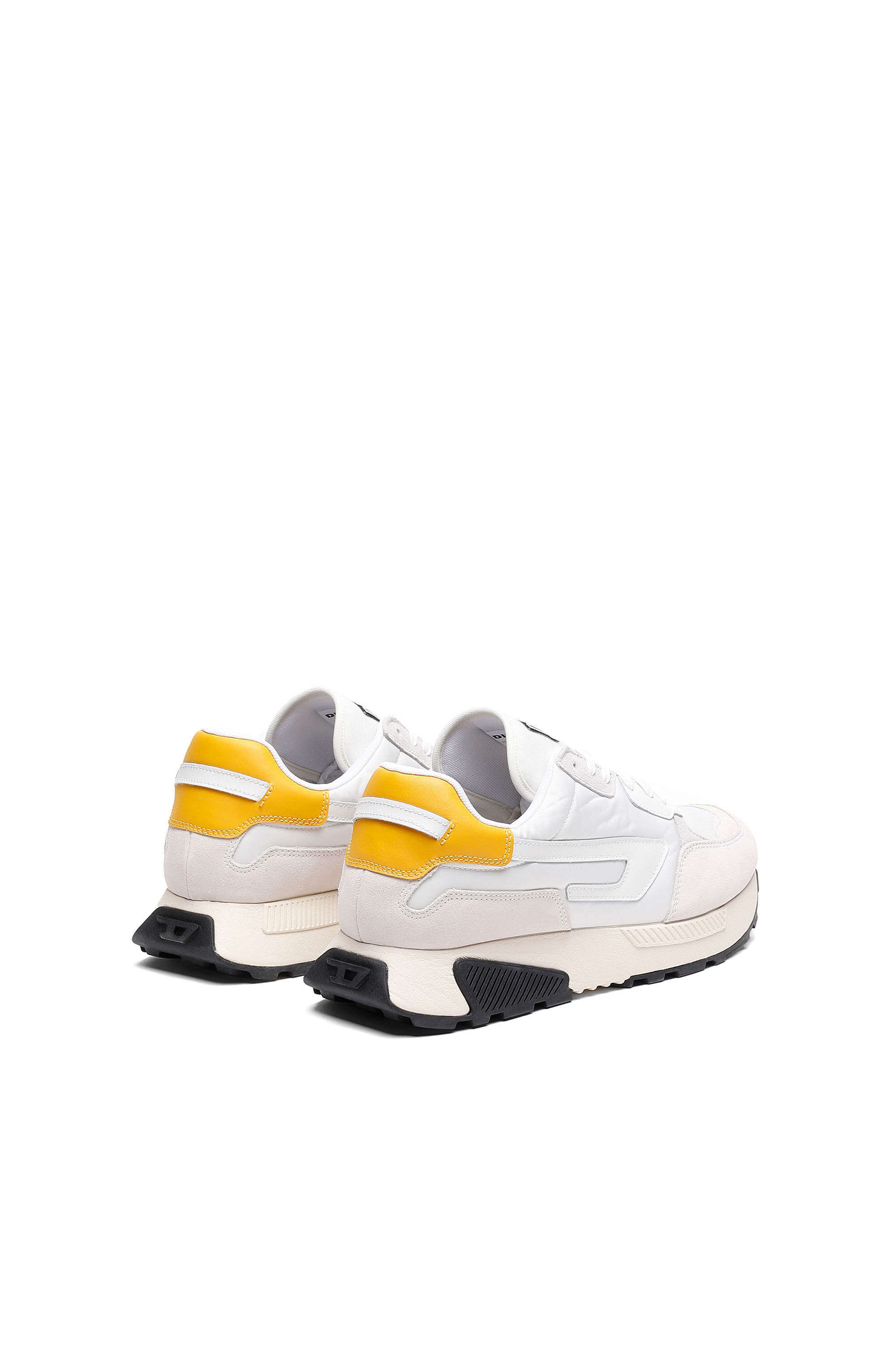 Diesel - S-TYCHE LL, Male's S-Tyche LL - Running sneakers with D logo in White/Yellow - 3