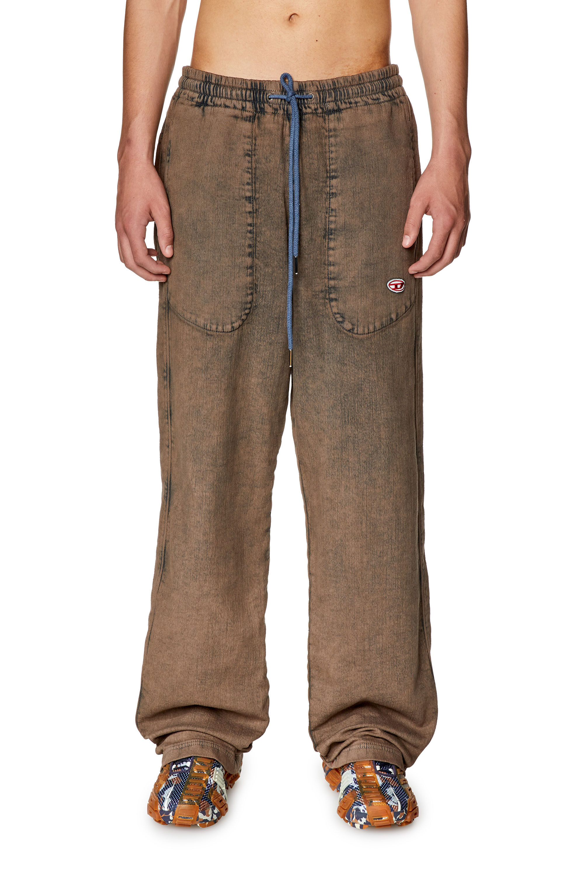 Diesel - Straight D-Martians Track Denim 09H04, Straight D-Martians Track Denim Mixte in Marron - 3