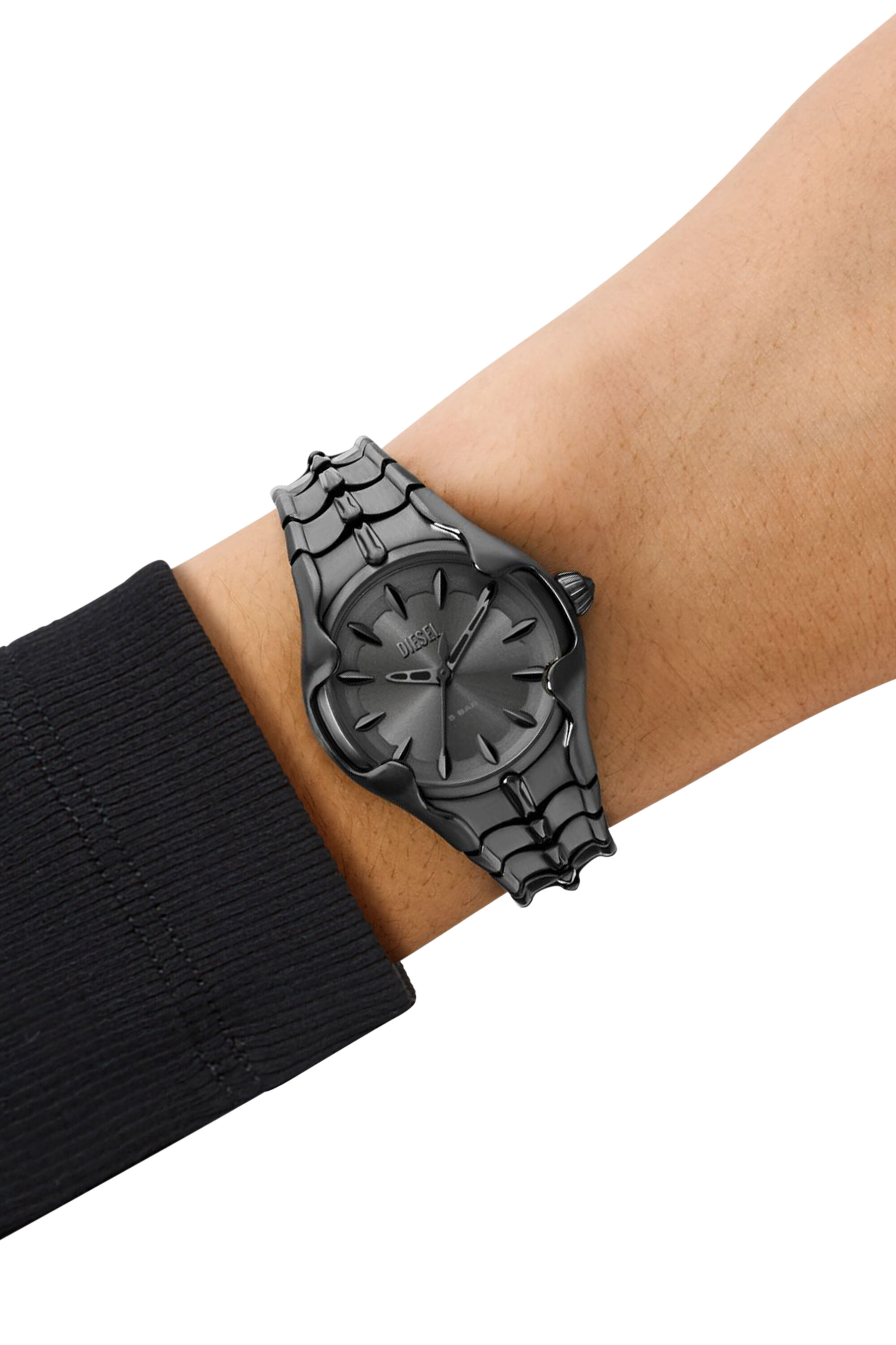 Diesel - DZ5603, Female's Vert three-hand gunmetal stainless steel watch in Dark Grey - 4