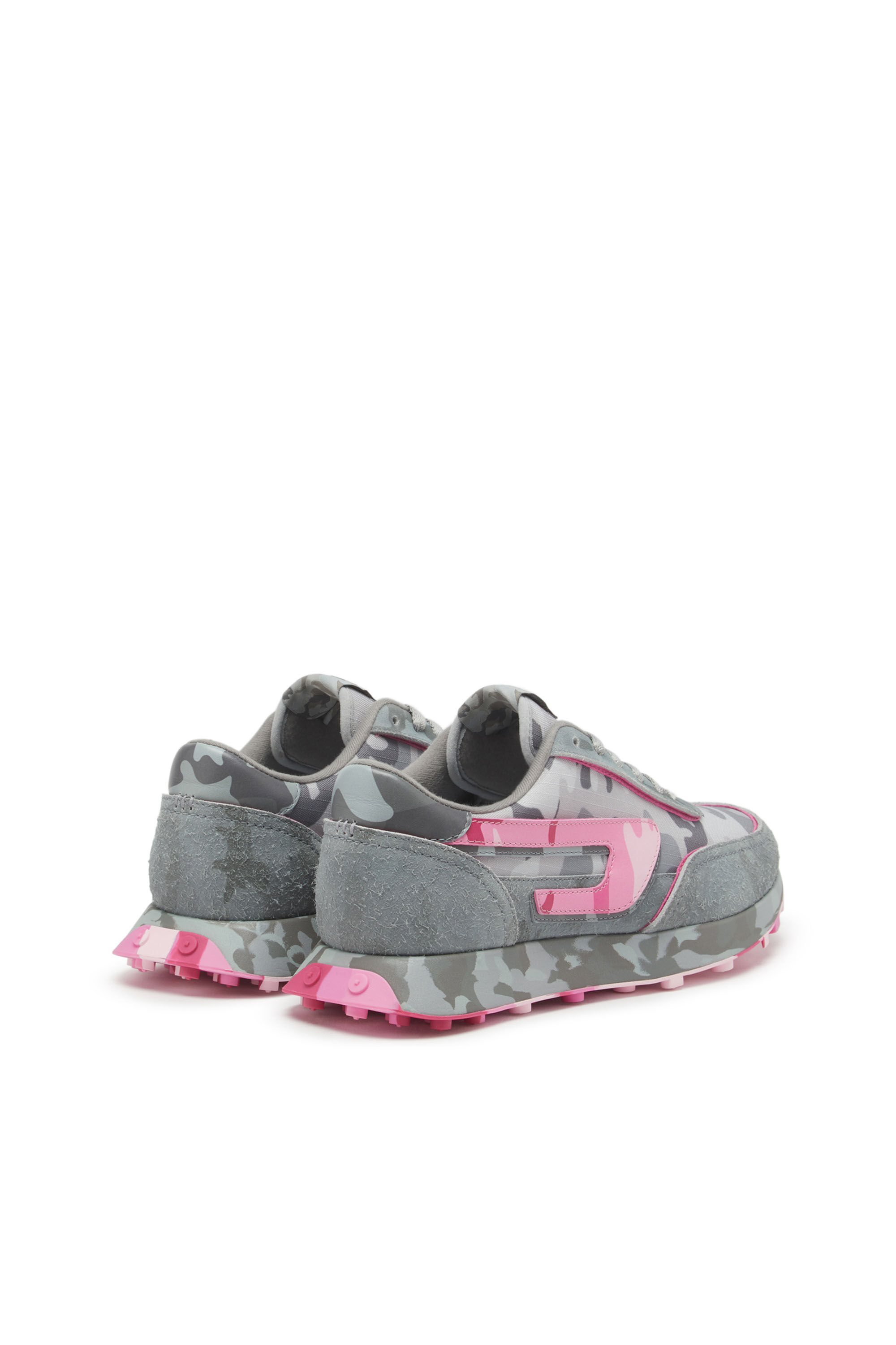 Diesel - S-RACER LC W, Female's S-Racer Lc W - Low-top sneaker with camo print in Grey/Pink - 3