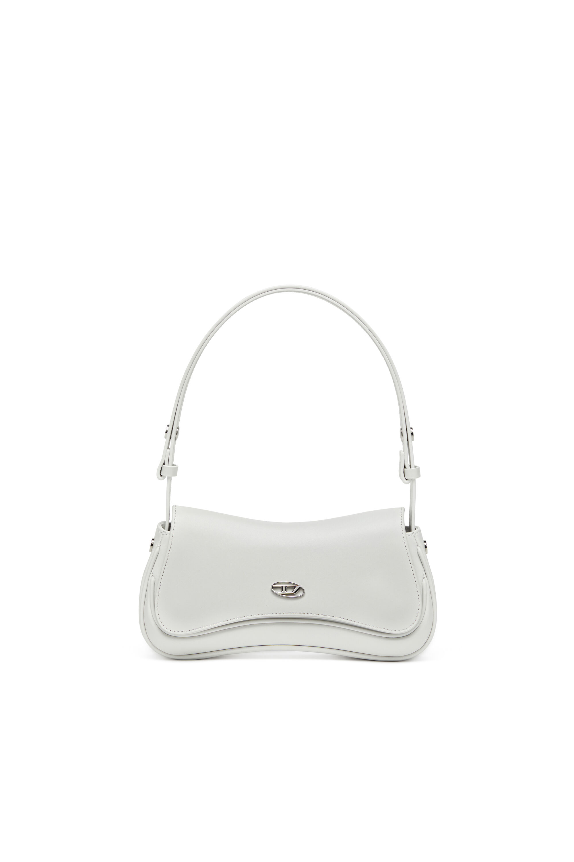 Diesel - PLAY CLUTCH, Play-Sac à bandoulière en cuir semi-brillant Femme in Blanc - 6