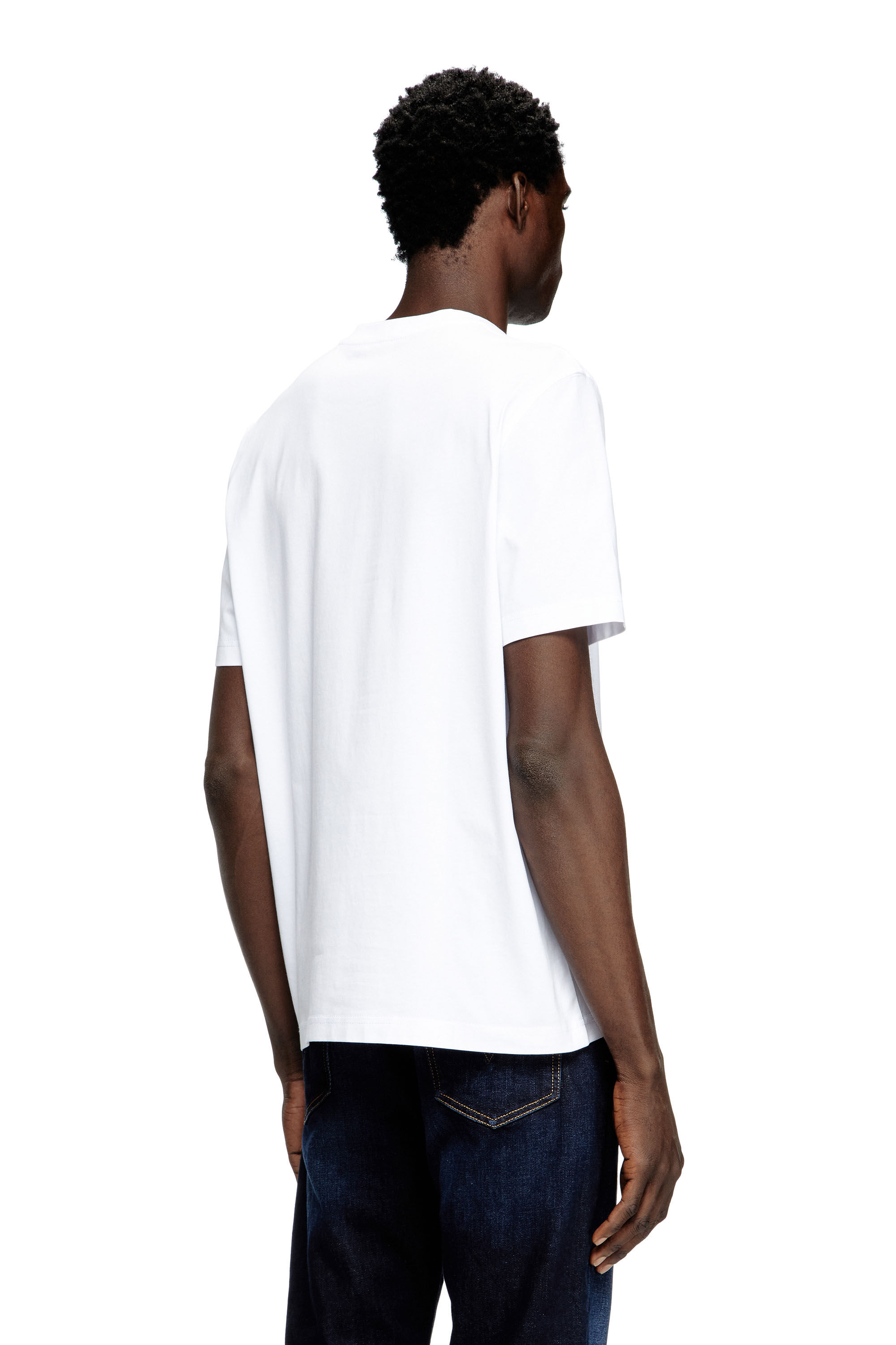 Diesel - T-ADJUST-Q7, T-shirt avec logo Diesel effet flou Homme in Blanc - 4