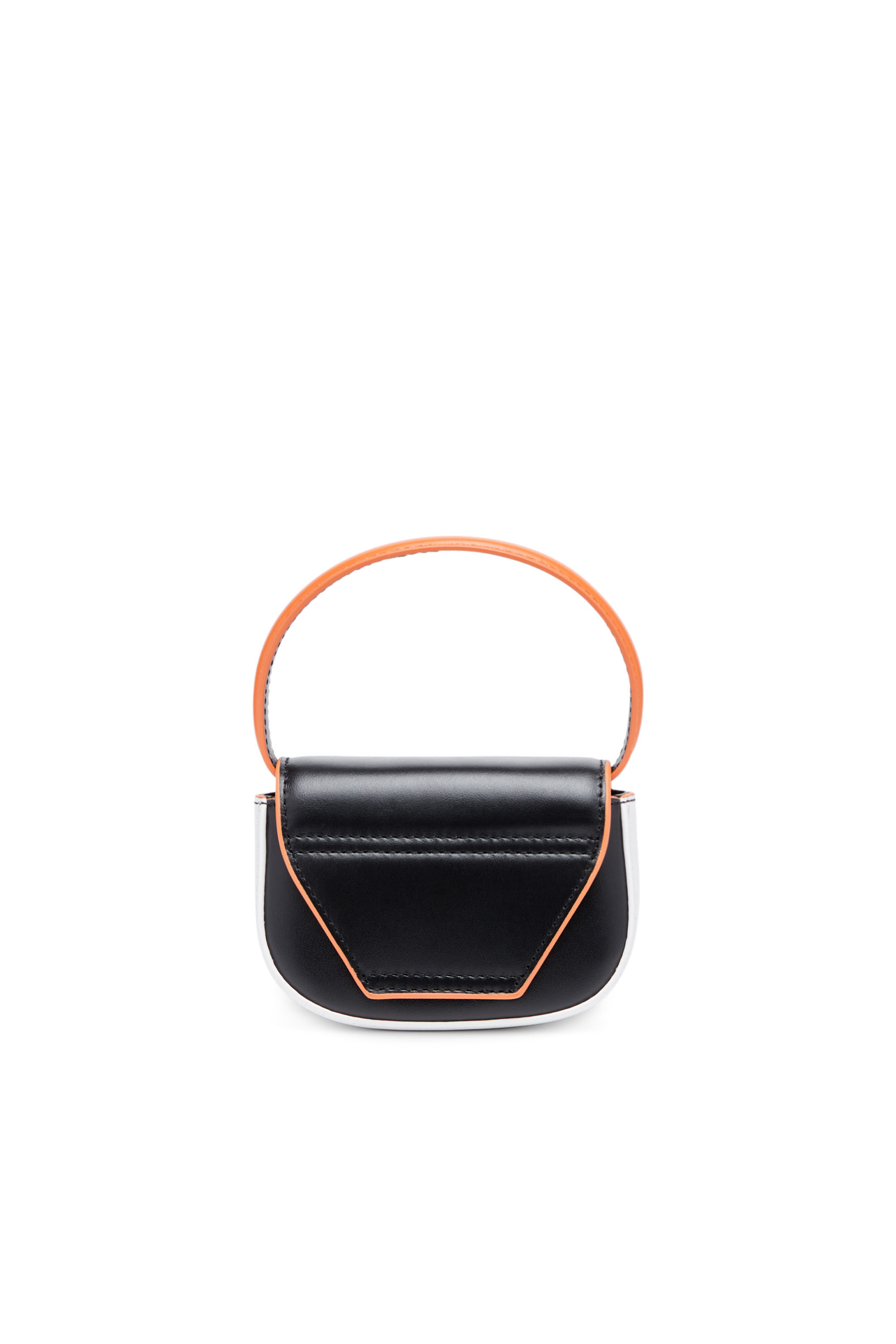 Diesel - 1DR XS, Female's 1DR XS - Iconic mini bag in colour-block nappa in Black/Orange - 3