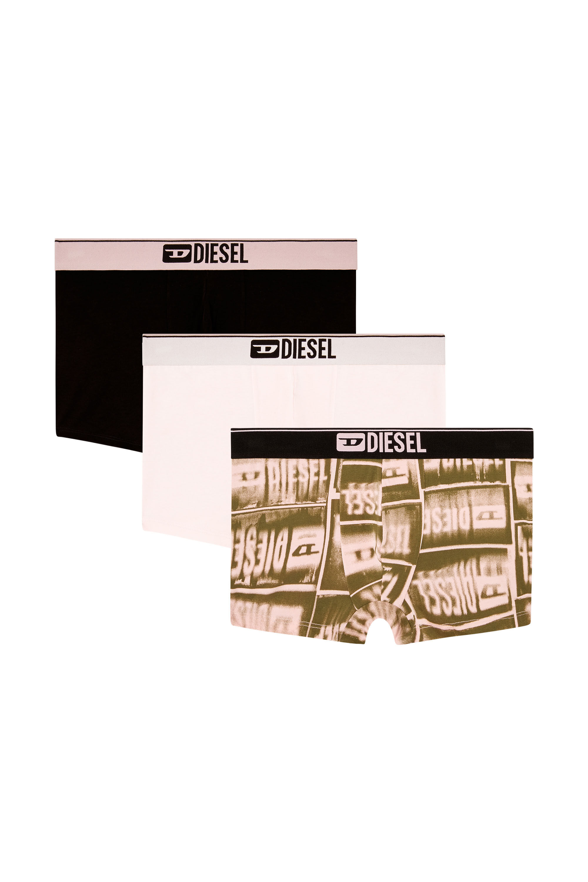 Diesel - DAMIEN-D-BOX-3PACK, Male's 3-pack boxer briefs in stretch cotton in Pink/Black - 4